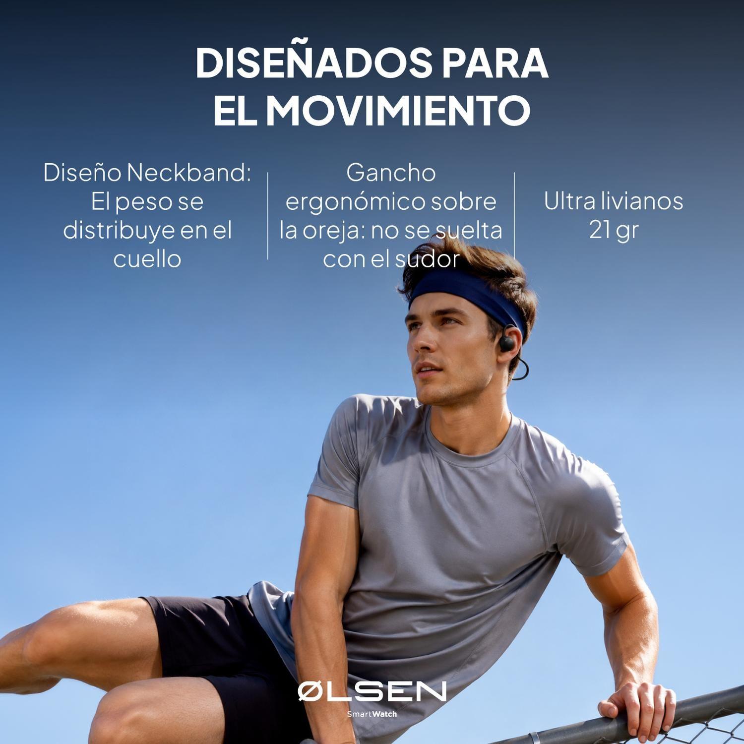 Audifonos Deportivos Olsen Bluetooth Open Ear Neckband-3