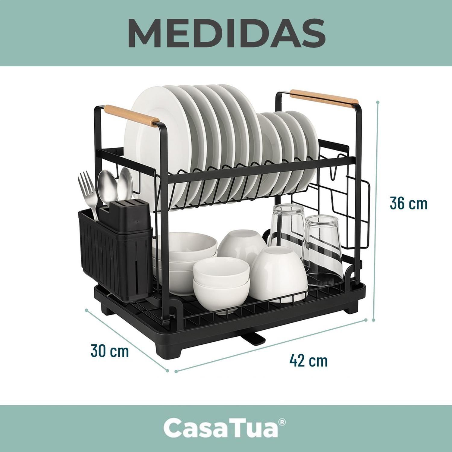 Secaplatos Escurridor de Platos Loza Inoxidable CasaTua-8