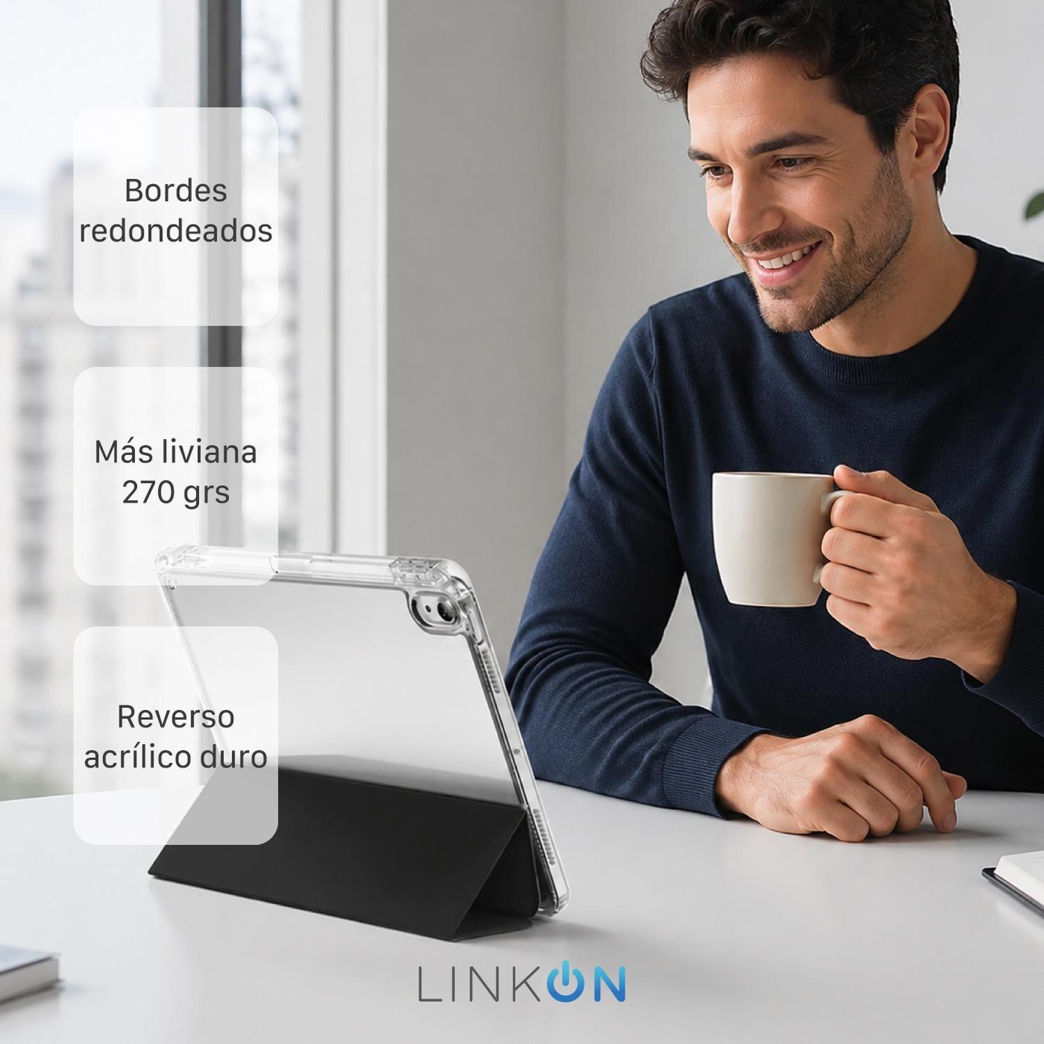 Funda Carcasa Ipad 10 11 A16 Linkon Soporte Tapa Removible-6