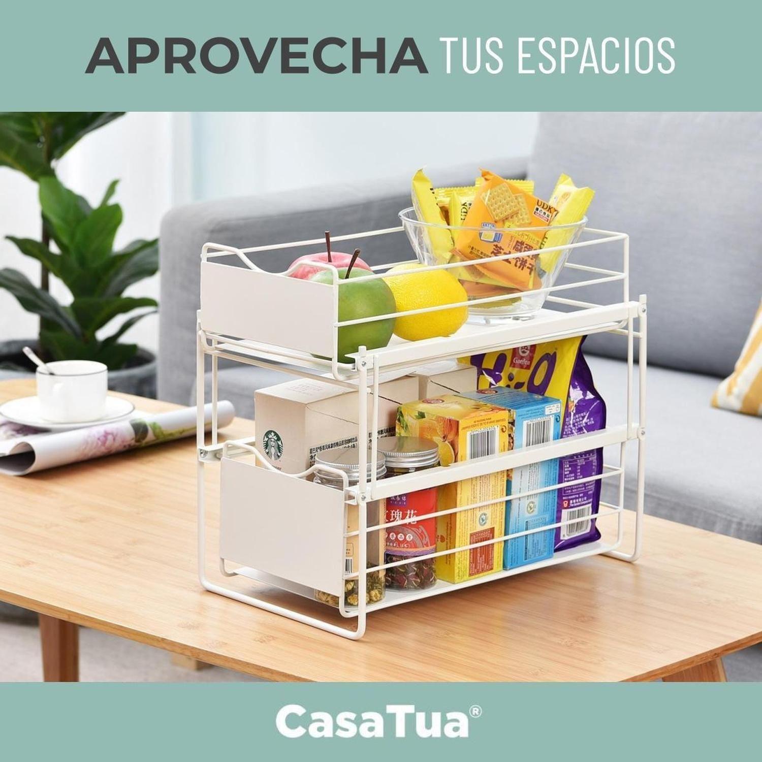 Organizador Estante Multiuso CasaTua Cocina Baño Blanco blanco-7