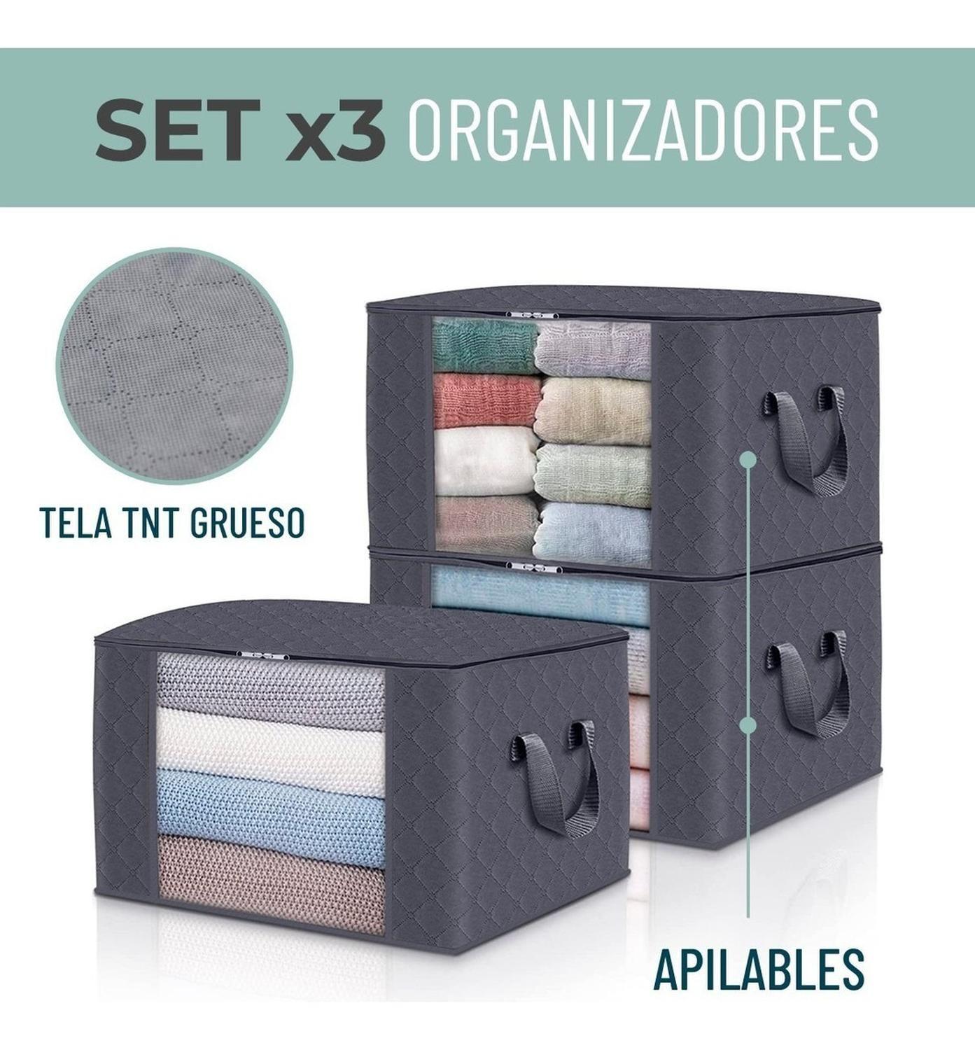 Bolsas Organizador Ropa CasaTua Set 3 Unids Almacenamiento-1