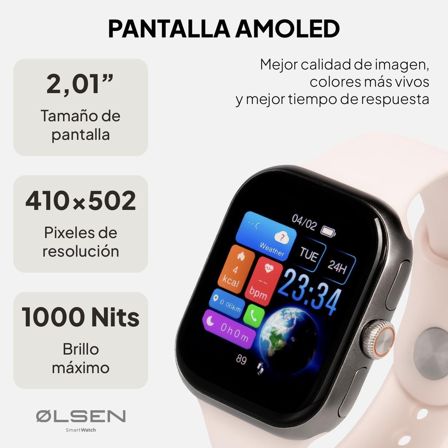 Smartwatch Olsen Reloj Inteligente URBAN Amoled Llamadas BT-2