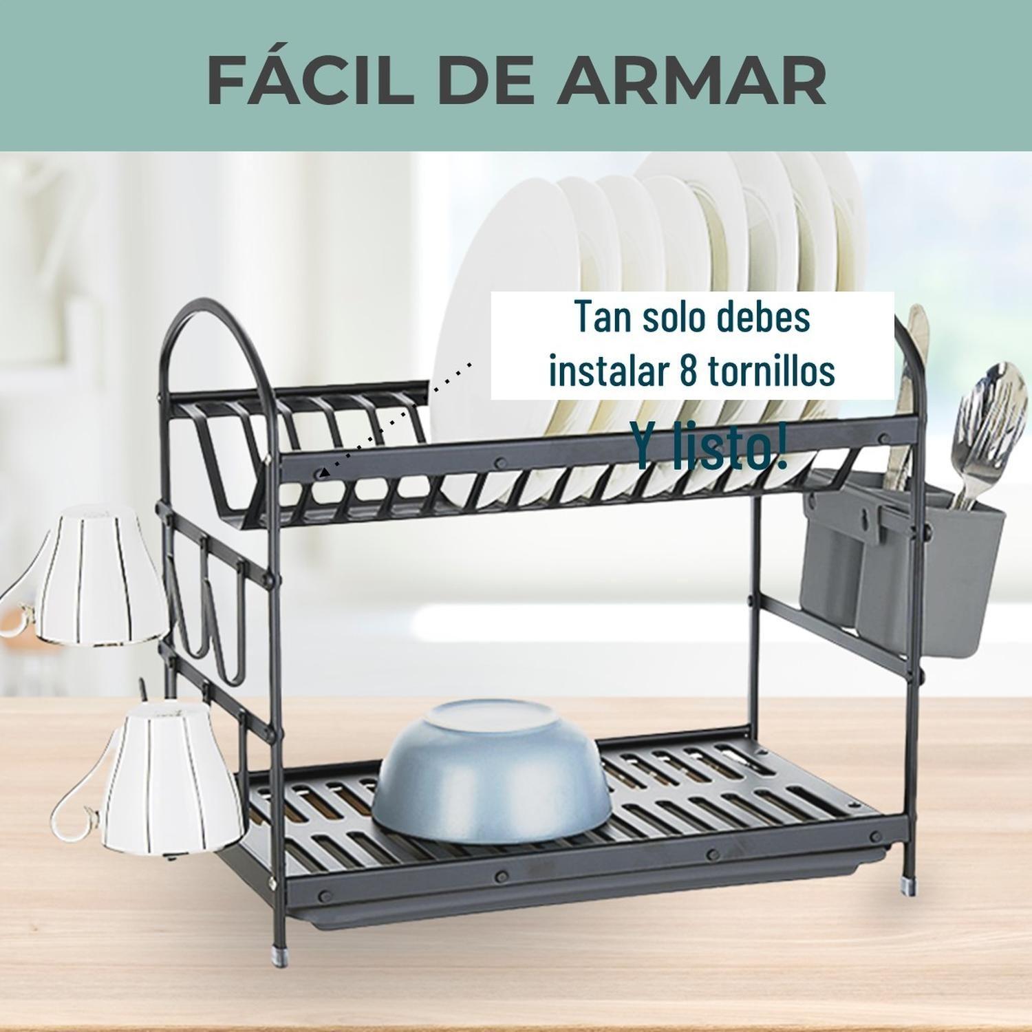 Secaplatos Escurridor 2 Niveles Aluminio 100% Inoxidable-6