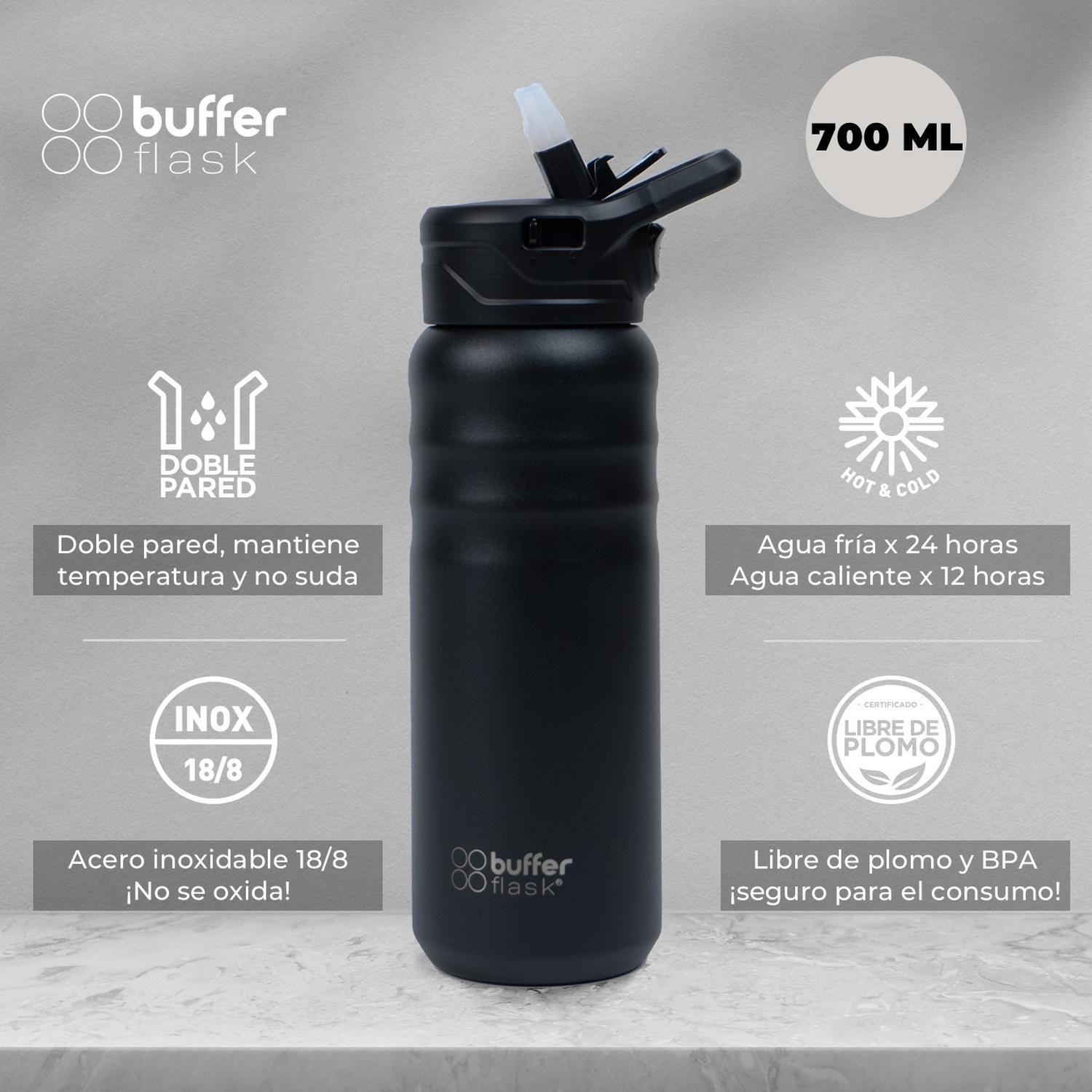 Botella Termica Buffer 700ml Botella Agua Acero Inoxidable-2