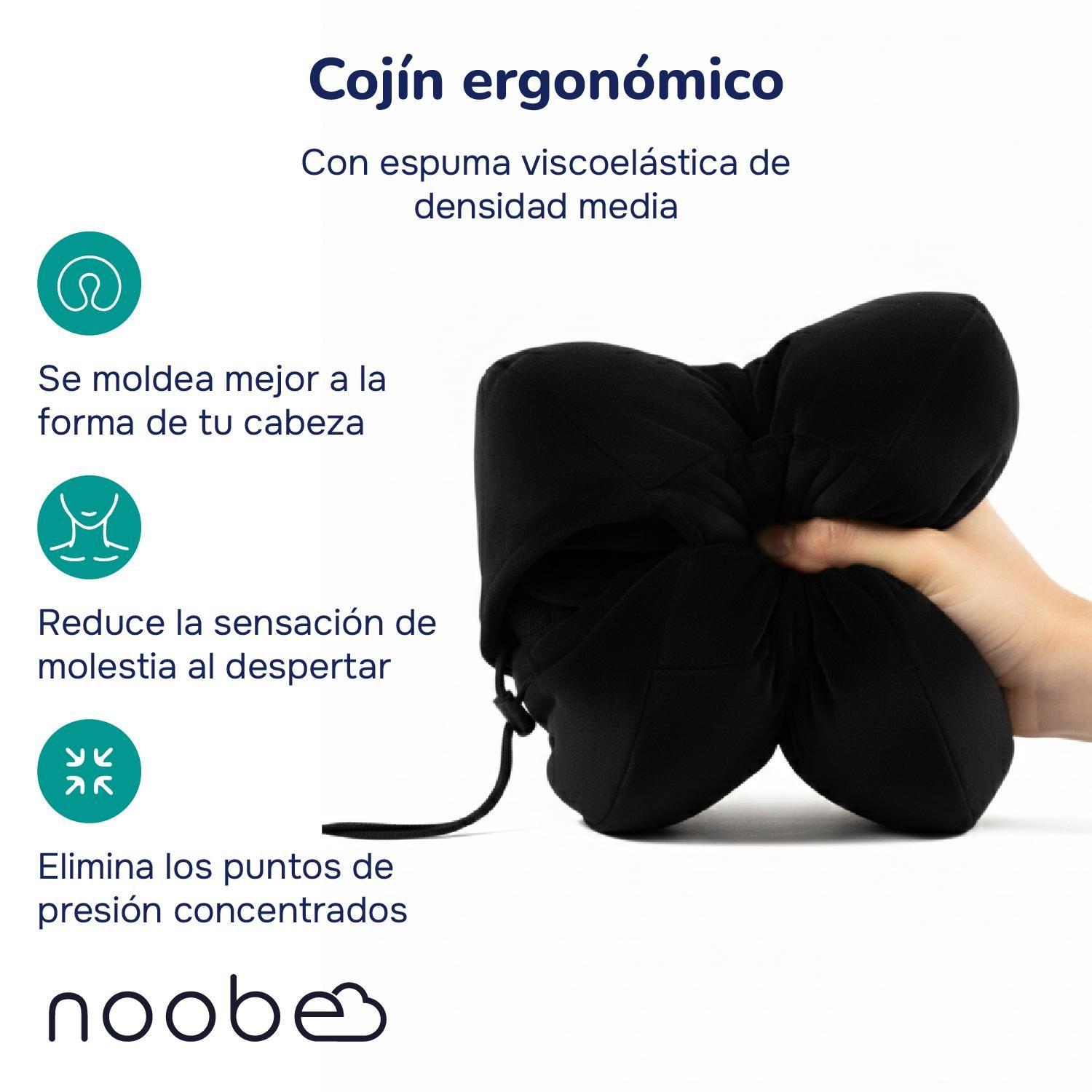 Cojin Viaje Ergonomico Noobe Almohada Cuello Viscoelastica-2