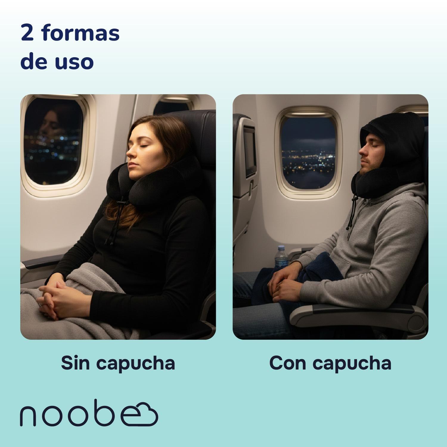 Cojin Viaje Ergonomico Noobe Almohada Cuello Viscoelastica-4