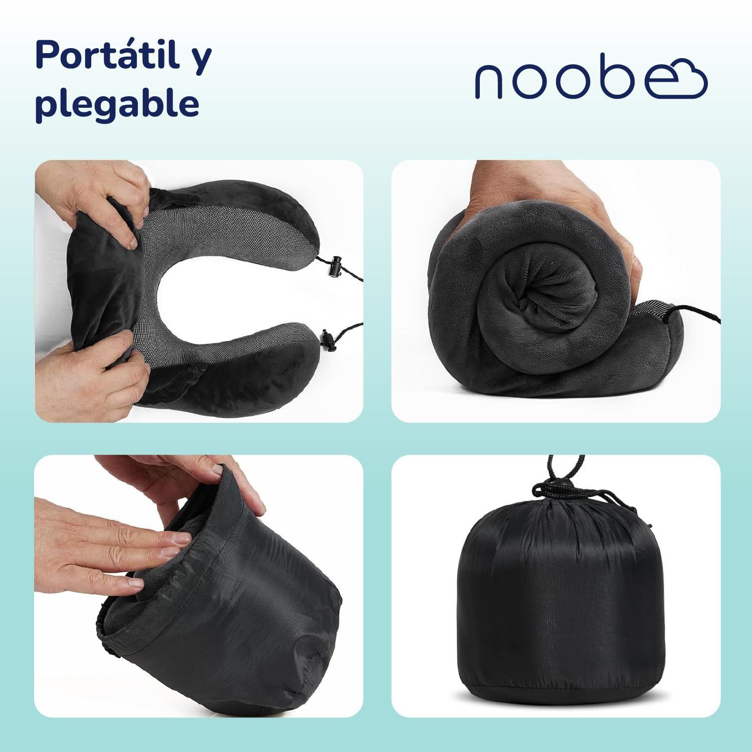 Cojin Viaje Ergonomico Noobe Almohada Cuello Viscoelastica-5