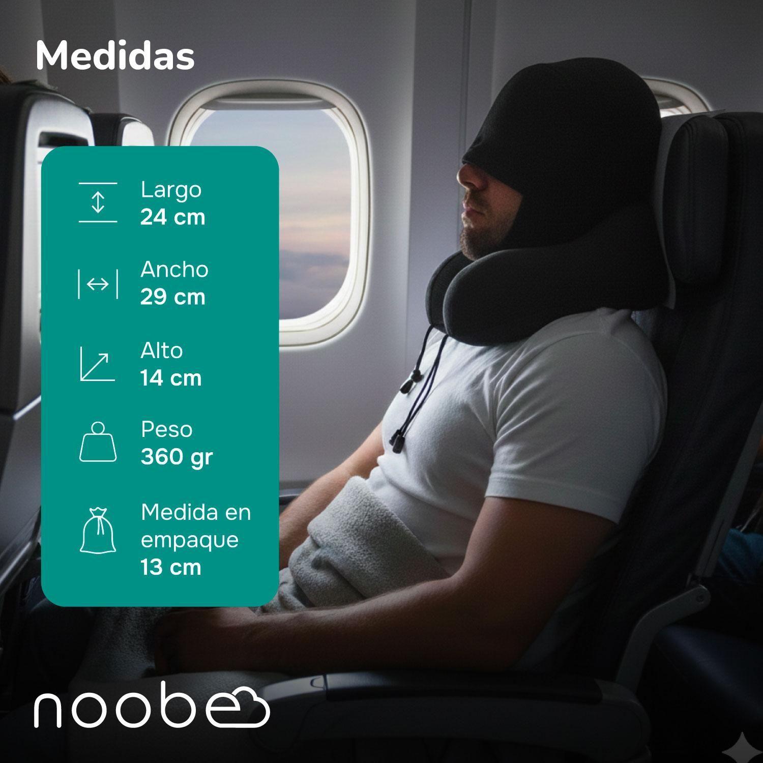 Cojin Viaje Ergonomico Noobe Almohada Cuello Viscoelastica-9