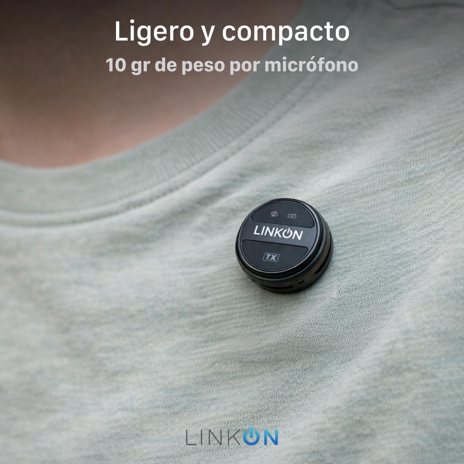 Microfono Inalambrico Linkon Solapa Bateria Larga Duración-8