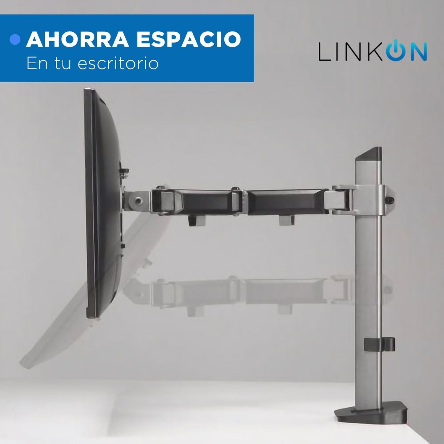 Soporte Brazo Monitor Flexible Linkon Escritorio Profesional-3