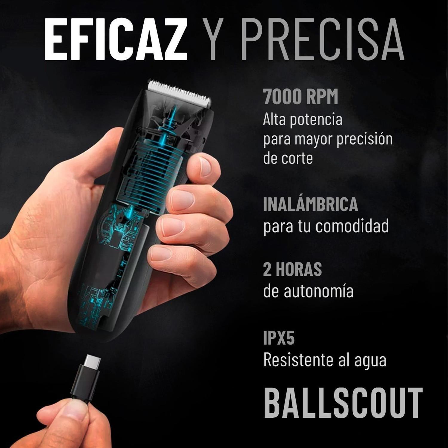 Afeitadora Ballscout Silky Resistente Al Agua Kit Accesorios-2