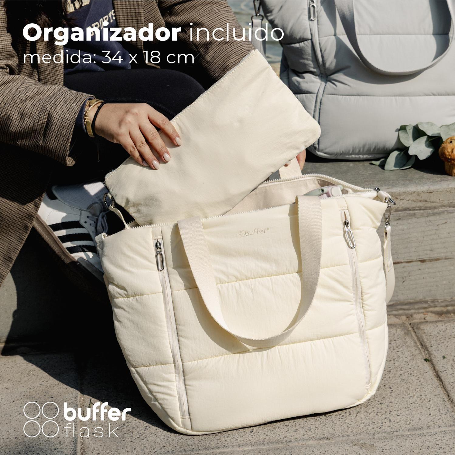 Bolso Tote Bag Cartera Buffer Mujer + Estuche Organizador-3