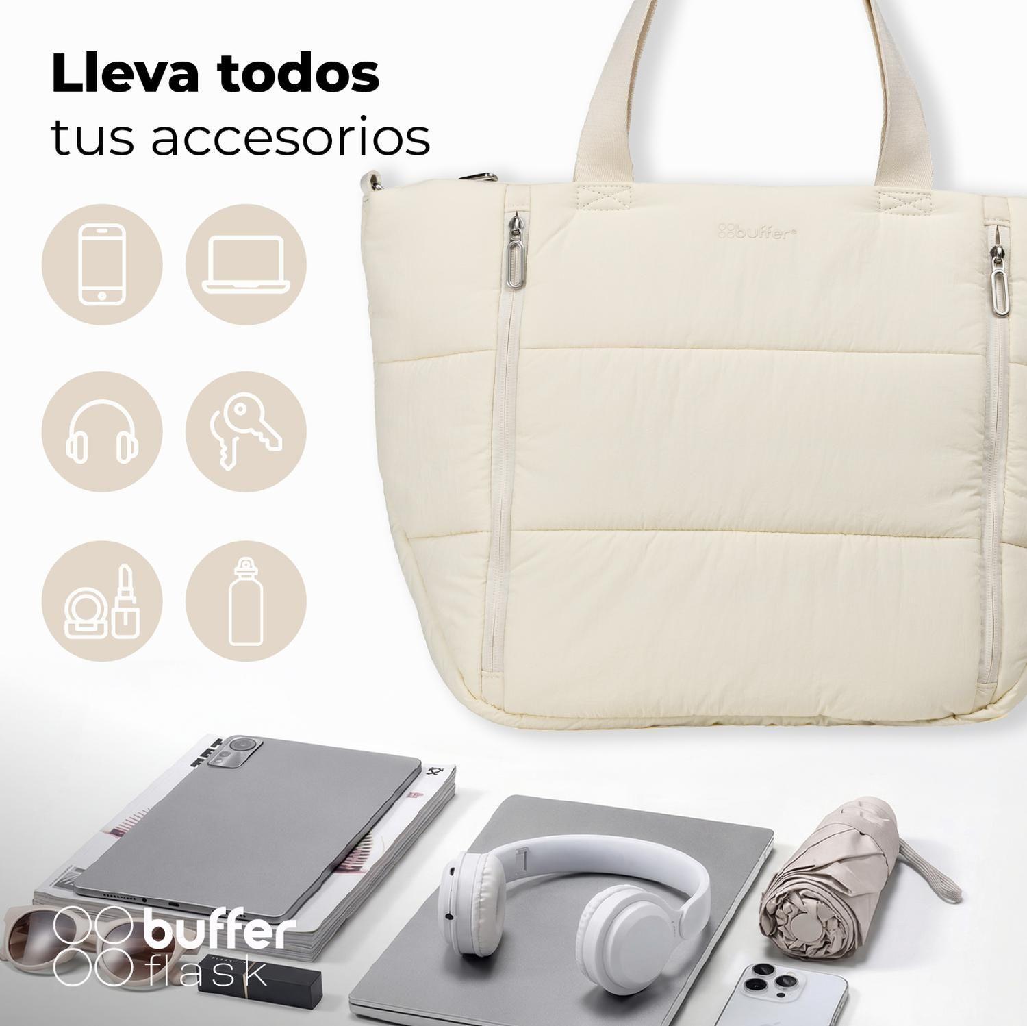 Bolso Tote Bag Cartera Buffer Mujer + Estuche Organizador-7