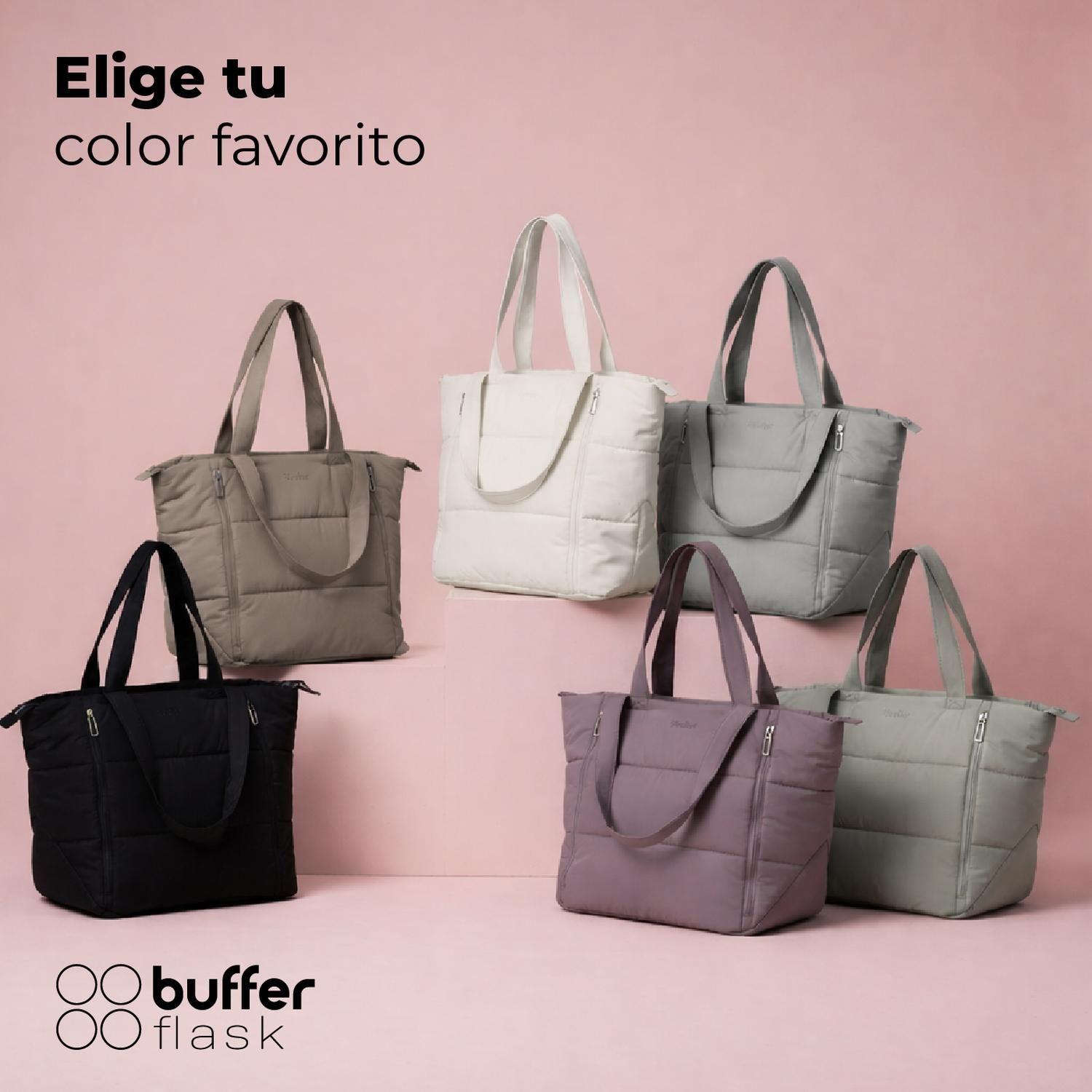 Bolso Tote Bag Cartera Buffer Mujer + Estuche Organizador-8