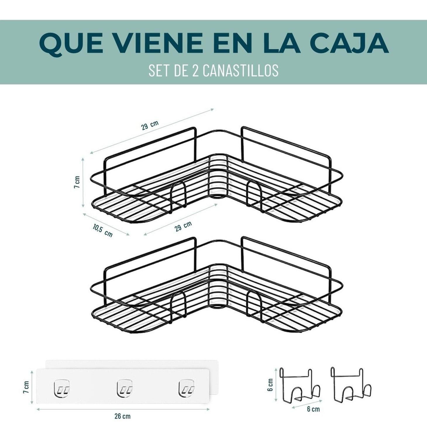 Organizador de Ducha Repisa Baño Adhesivo Set Inoxidable-4
