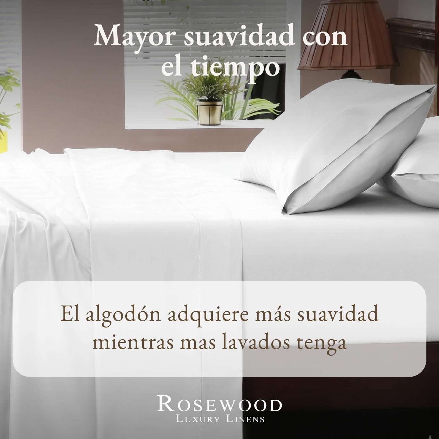 Sabanas King 100% Algodon 500 Hilos Premium Rosewood-5