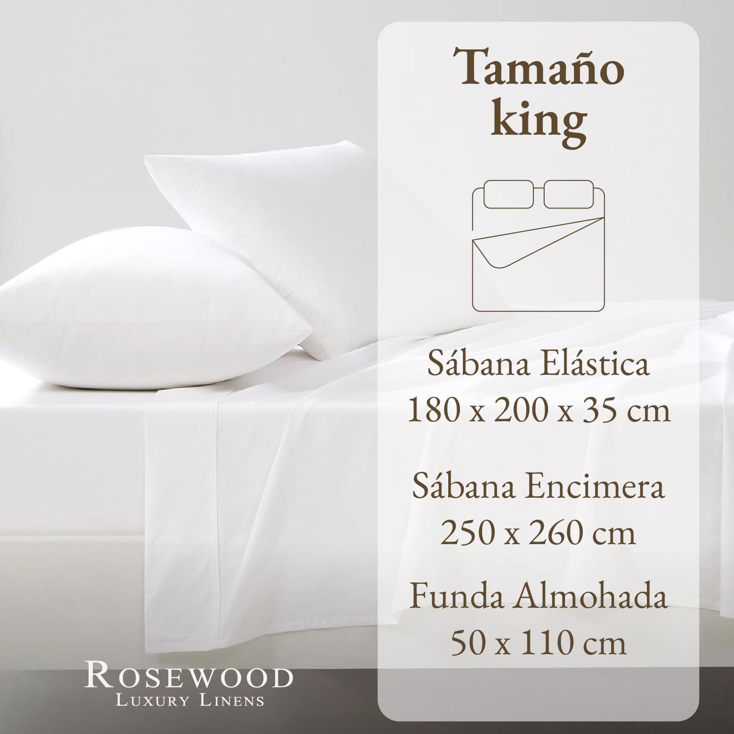 Sabanas King 100% Algodon 500 Hilos Premium Rosewood-6