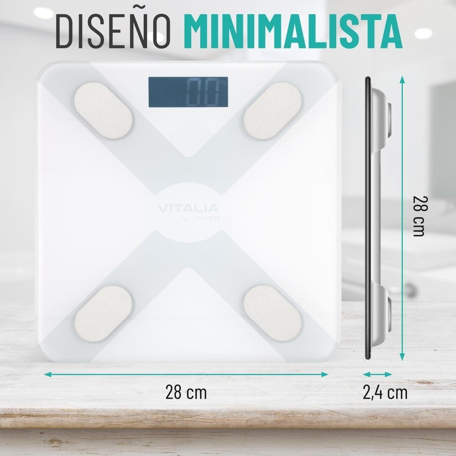 Pesa Balanza Digital Inteligente Bascula Baño Bluetooth App-5