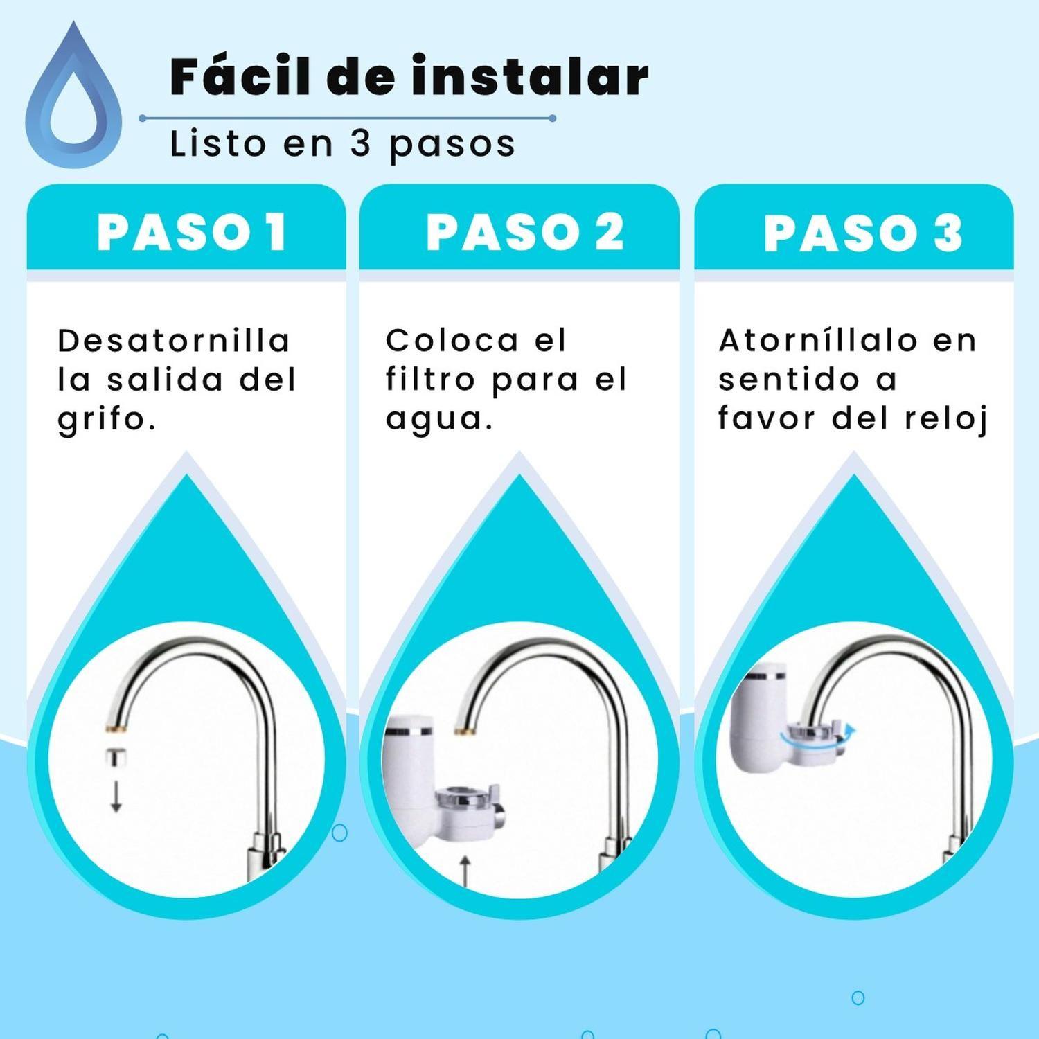 Purificador de Agua para Llave Grifo Purifita +Filtros Extra-3
