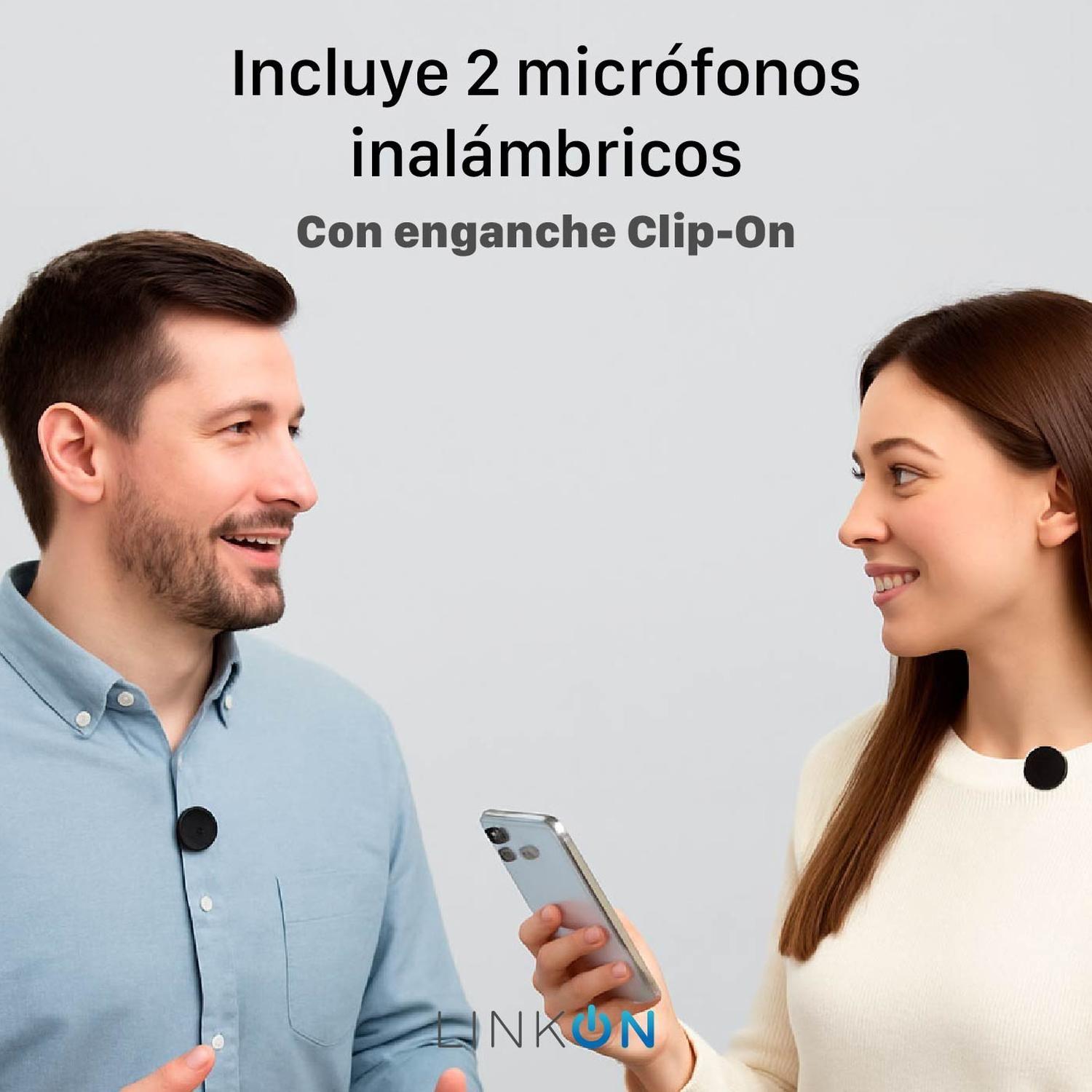 Microfono Inalambrico Tipo Solapa Lavalier Linkon + Estuche-2