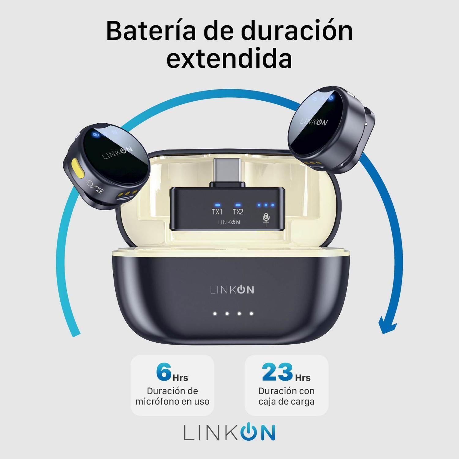 Microfono Inalambrico Tipo Solapa Lavalier Linkon + Estuche-5