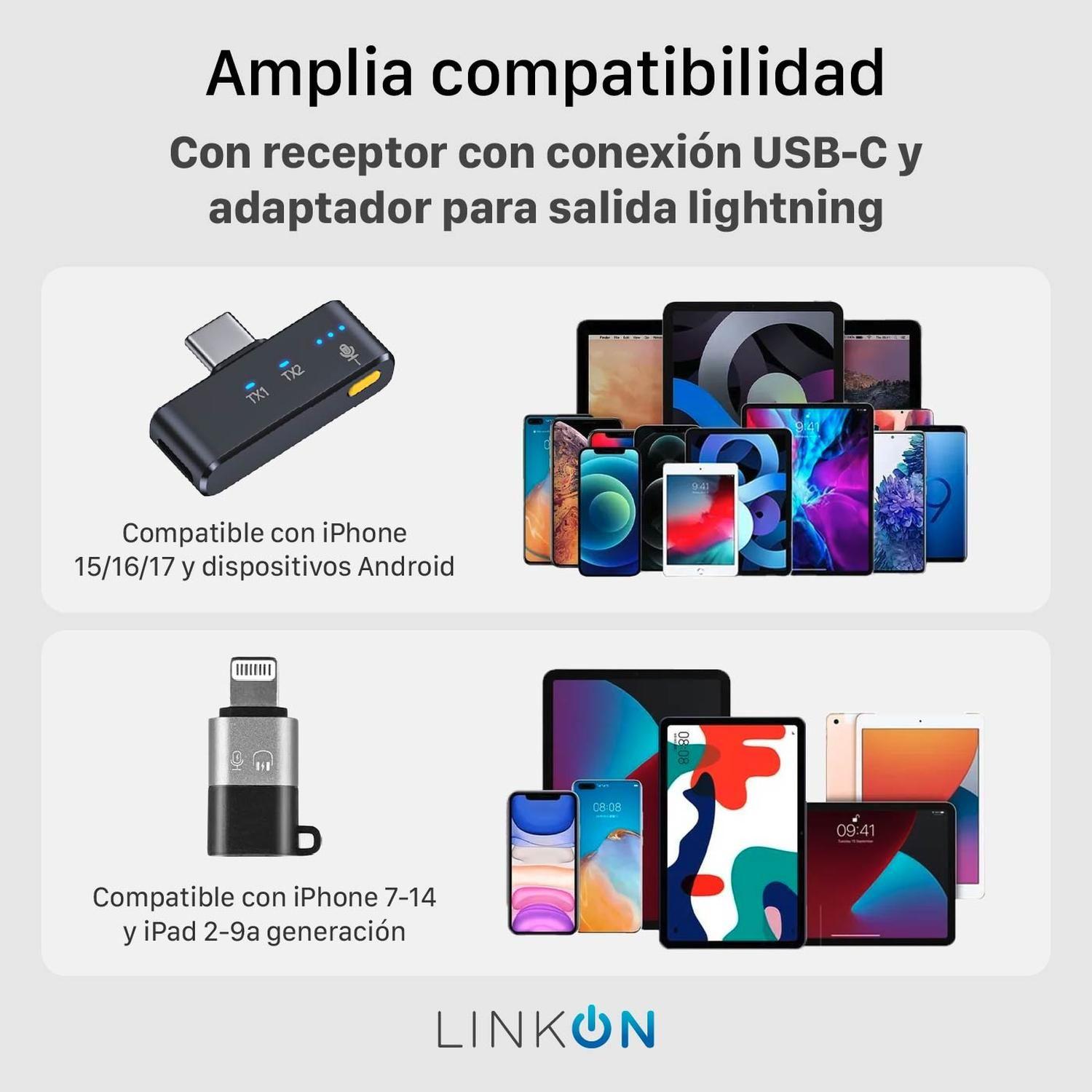 Microfono Inalambrico Tipo Solapa Lavalier Linkon + Estuche-8