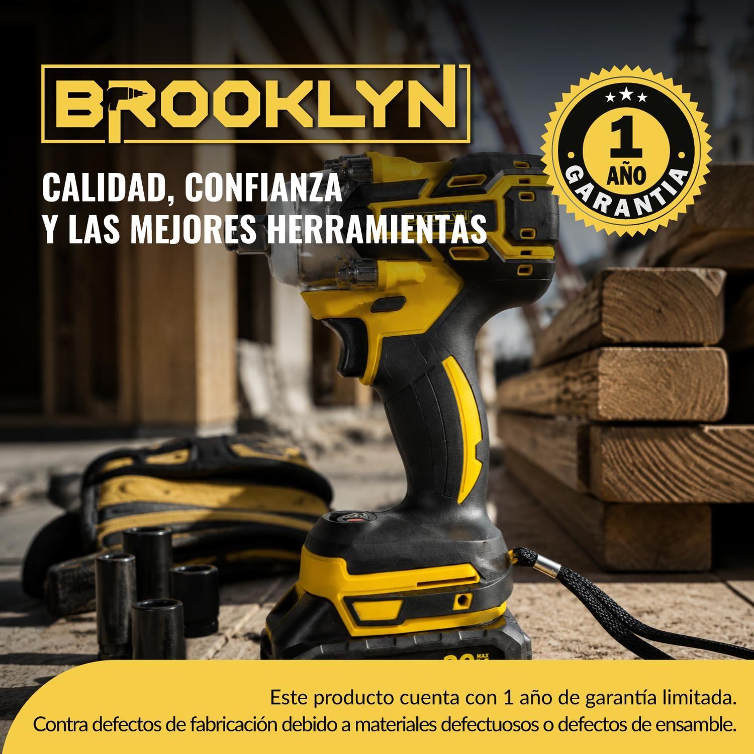 Llave de Impacto Inalambrica Brooklyn 320nm 20V + 2 Baterías-9
