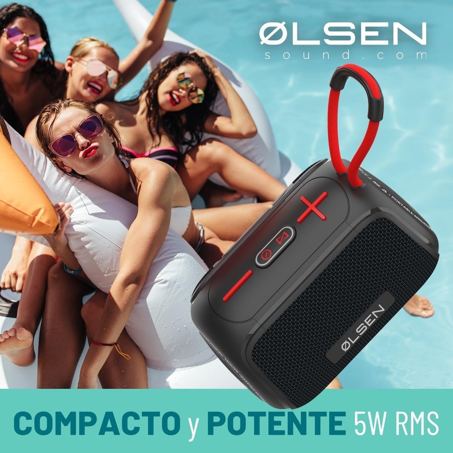 Parlante Bluetooth 5.0 Portatil Olsen 5W Resiste Agua TWS FM-1