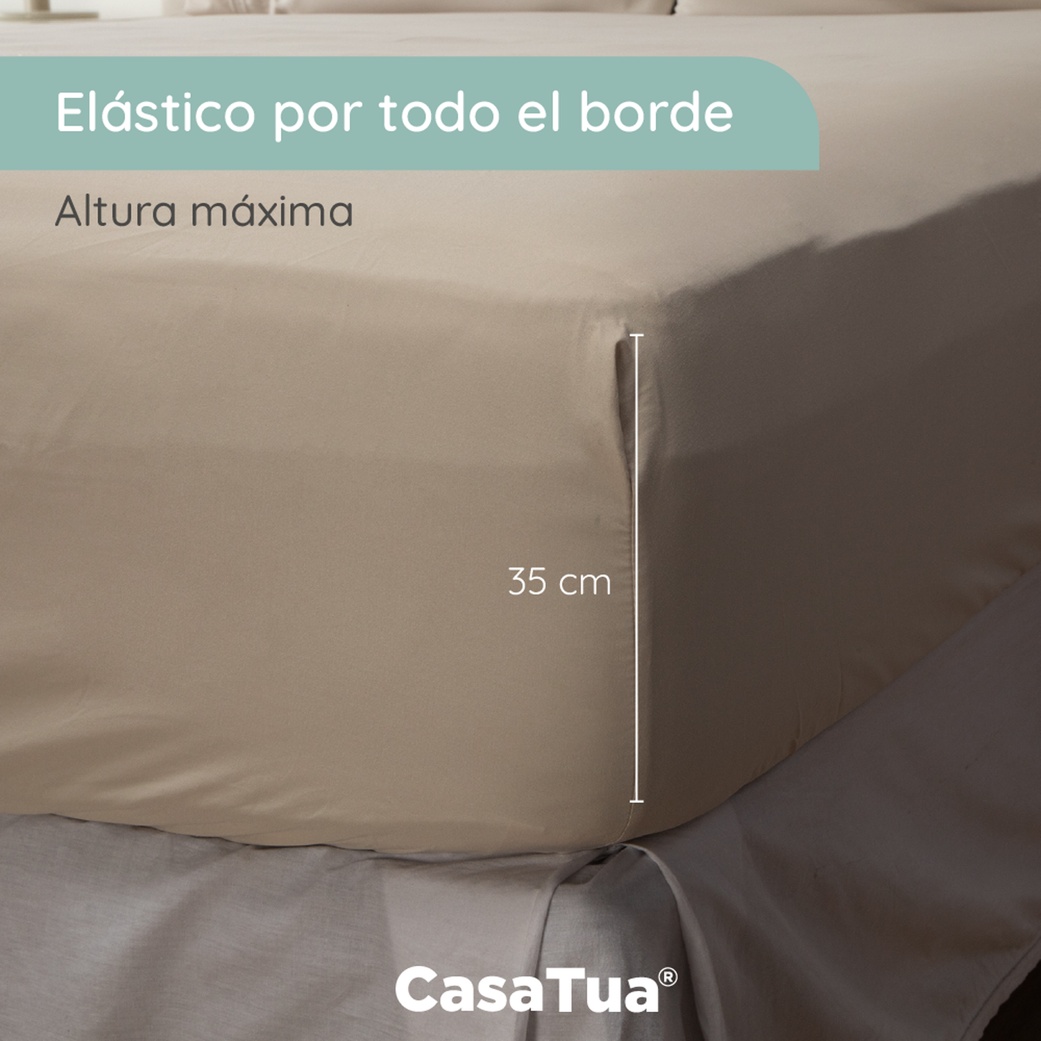 Sabanas Hotel Suave 1800 Casatua + 1 Funda Almohada 2 Plazas-4