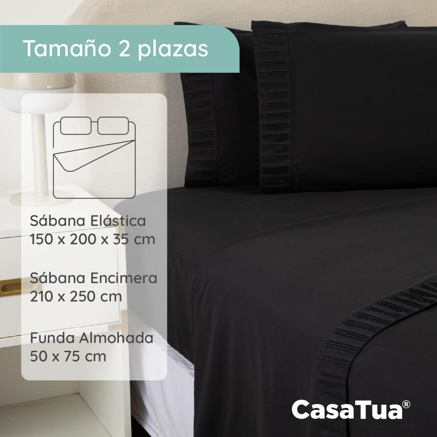 Sabanas  Hotel Suave 1800 Casatua + 1 Funda Almohada rosa-2