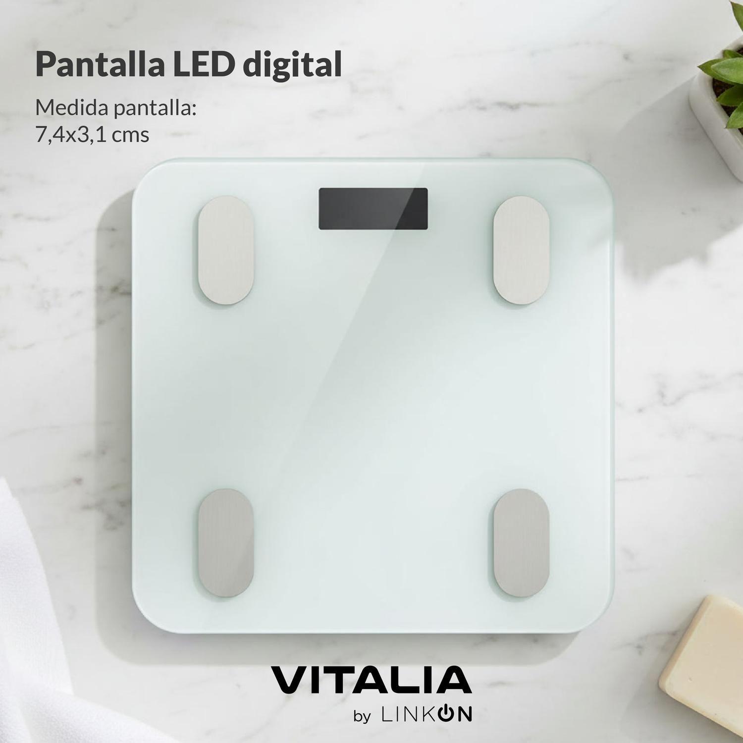 Pesa Inteligente Balanza Digital Vitalia Bluetooth Baño IMC-4