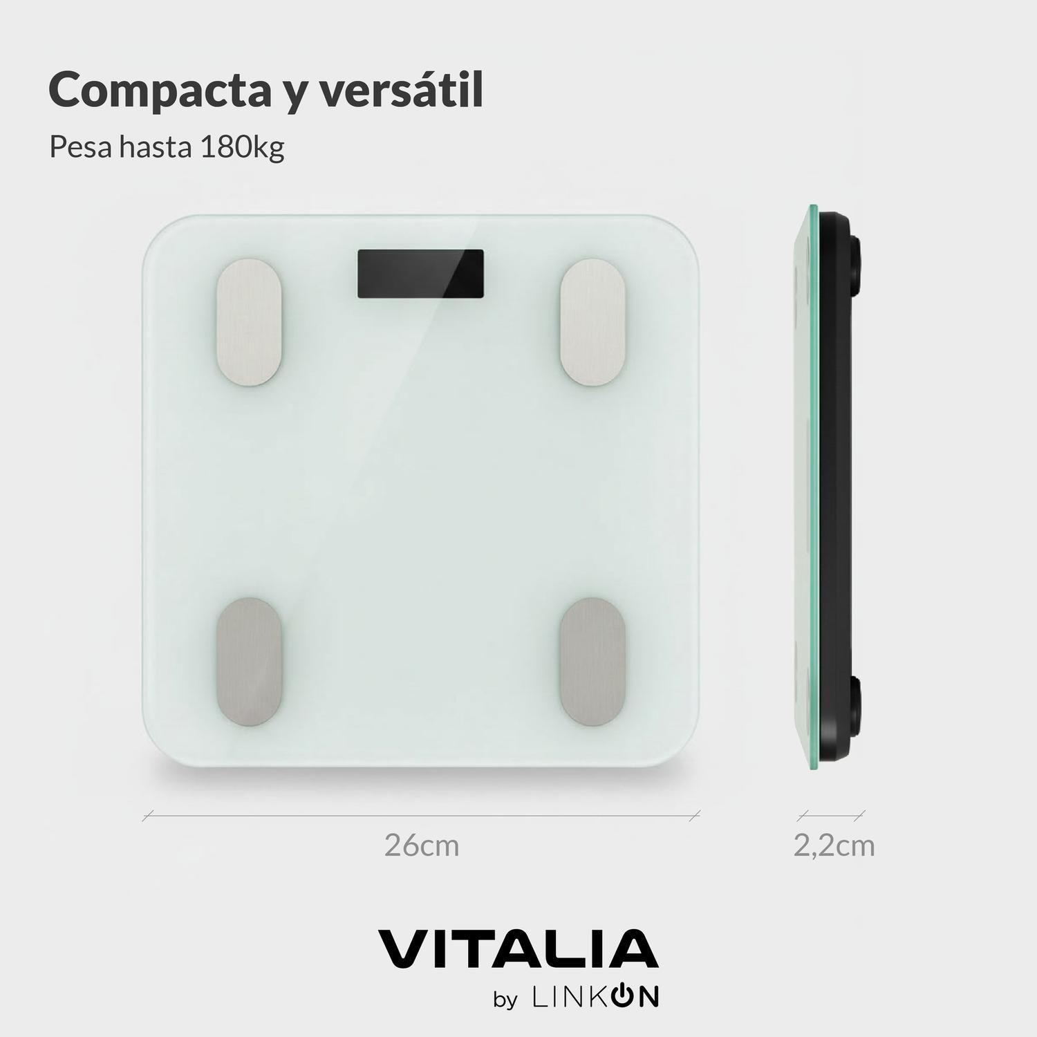 Pesa Inteligente Balanza Digital Vitalia Bluetooth Baño IMC-7