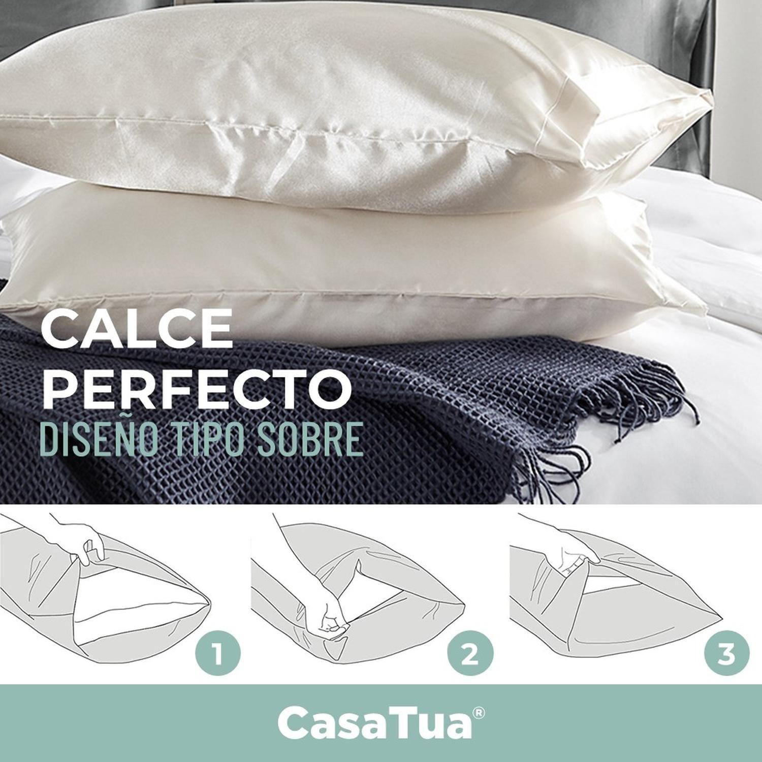 Funda Almohada Satin tipo Seda Set 3 unidades 50x76cm-3