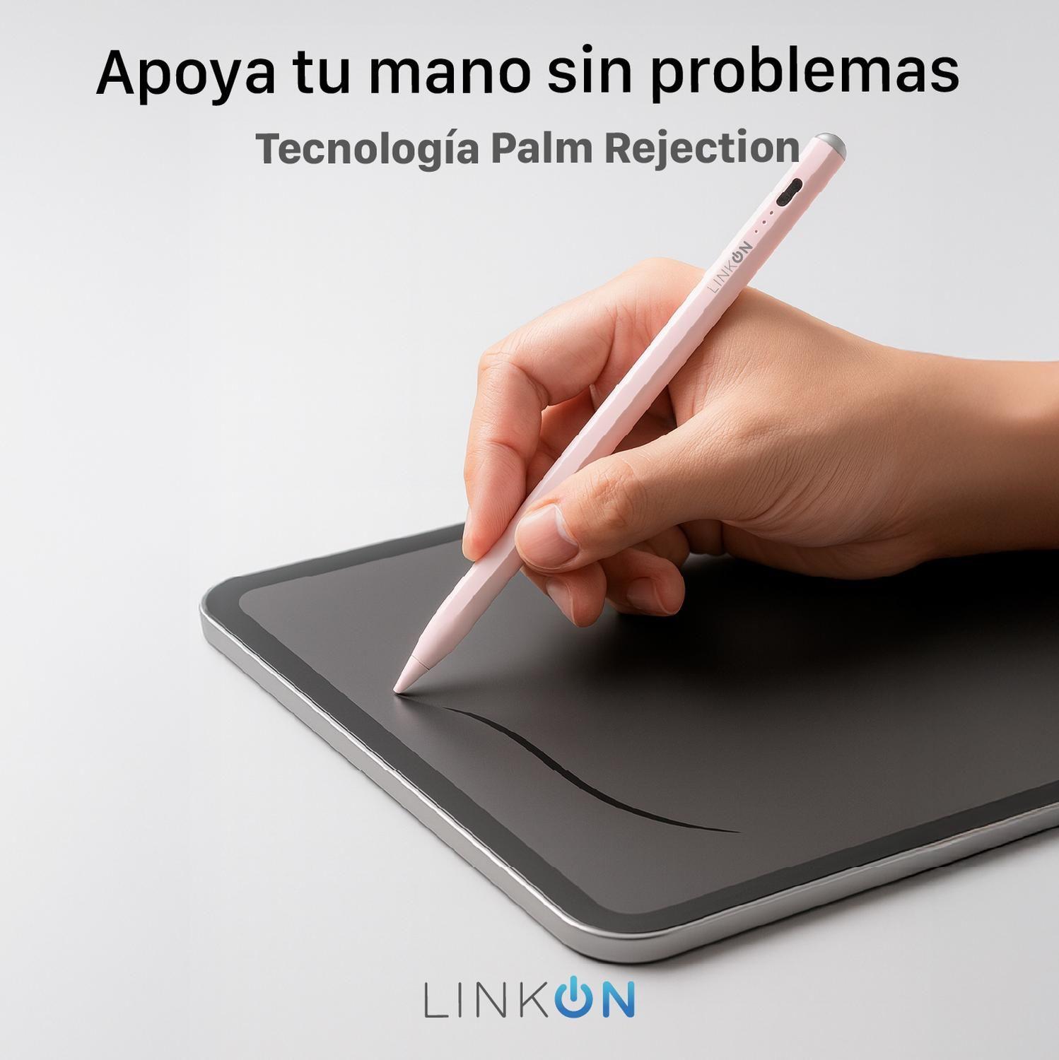 Lapiz Pencil Stylus Tactil Optico Linkon Para iPad Apple Rosado-4