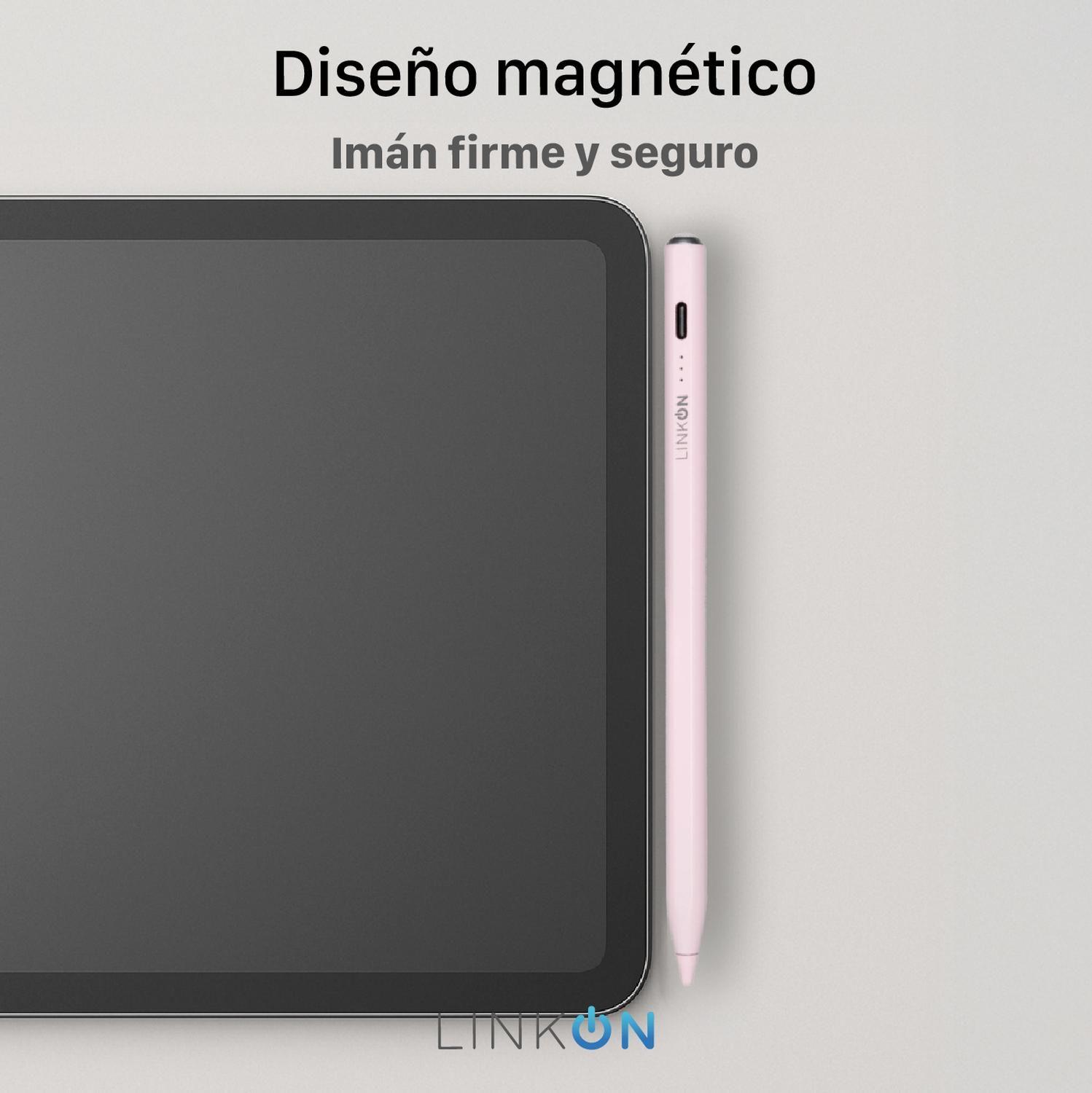 Lapiz Pencil Stylus Tactil Optico Linkon Para iPad Apple Rosado-5