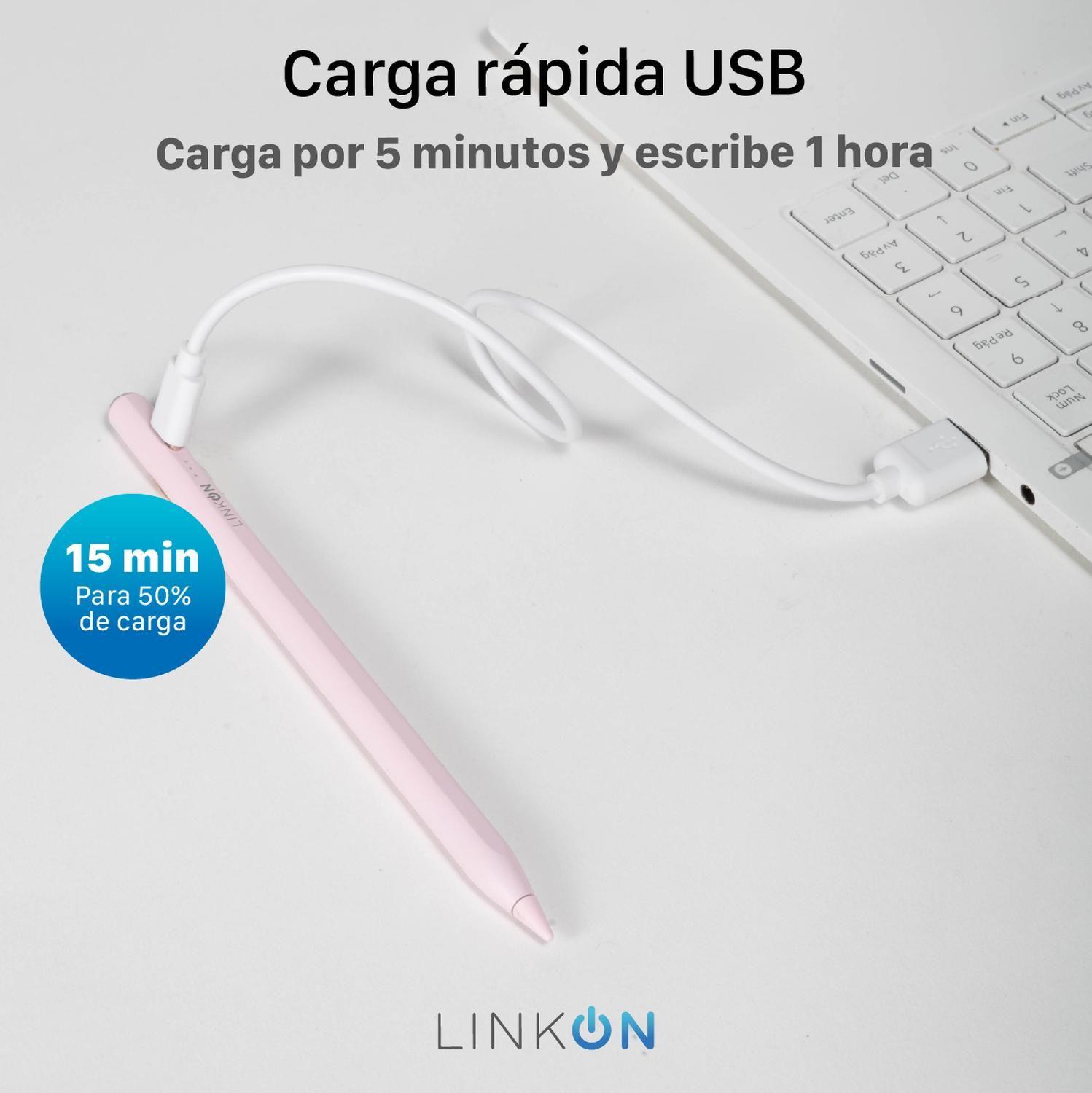 Lapiz Pencil Stylus Tactil Optico Linkon Para iPad Apple Rosado-6