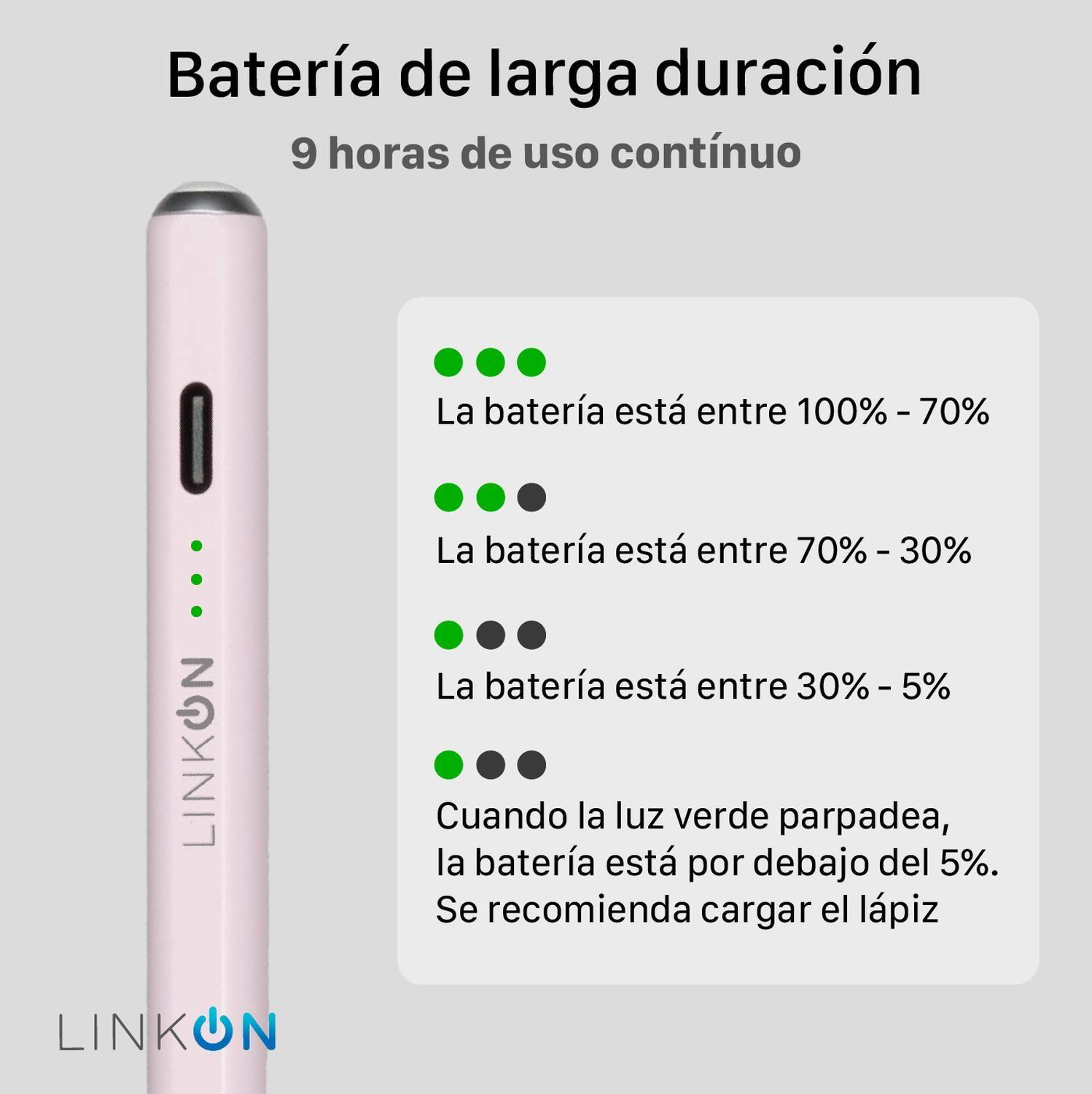 Lapiz Pencil Stylus Tactil Optico Linkon Para iPad Apple Rosado-7