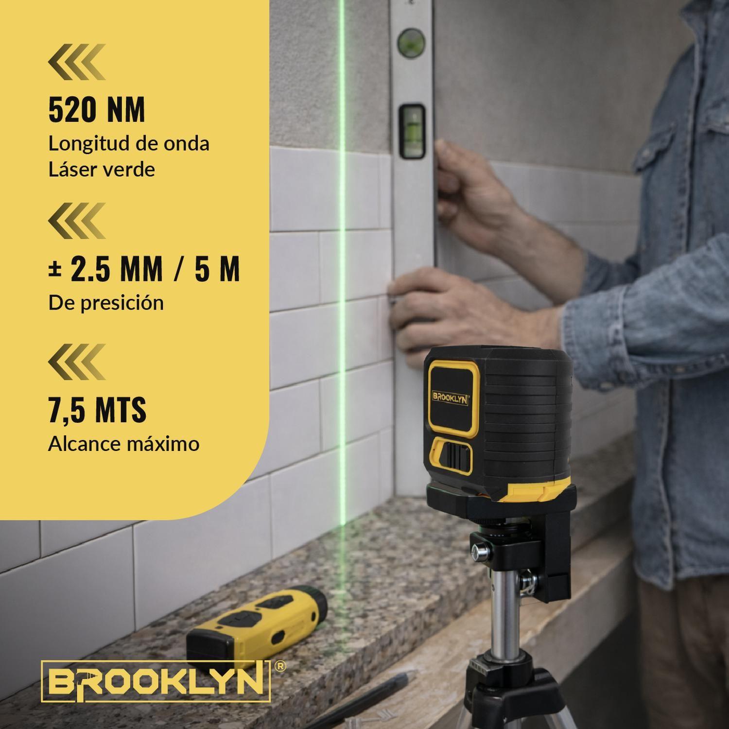 Nivel Laser Verde Autonivelante Cruz Brooklyn Base Magnética-2