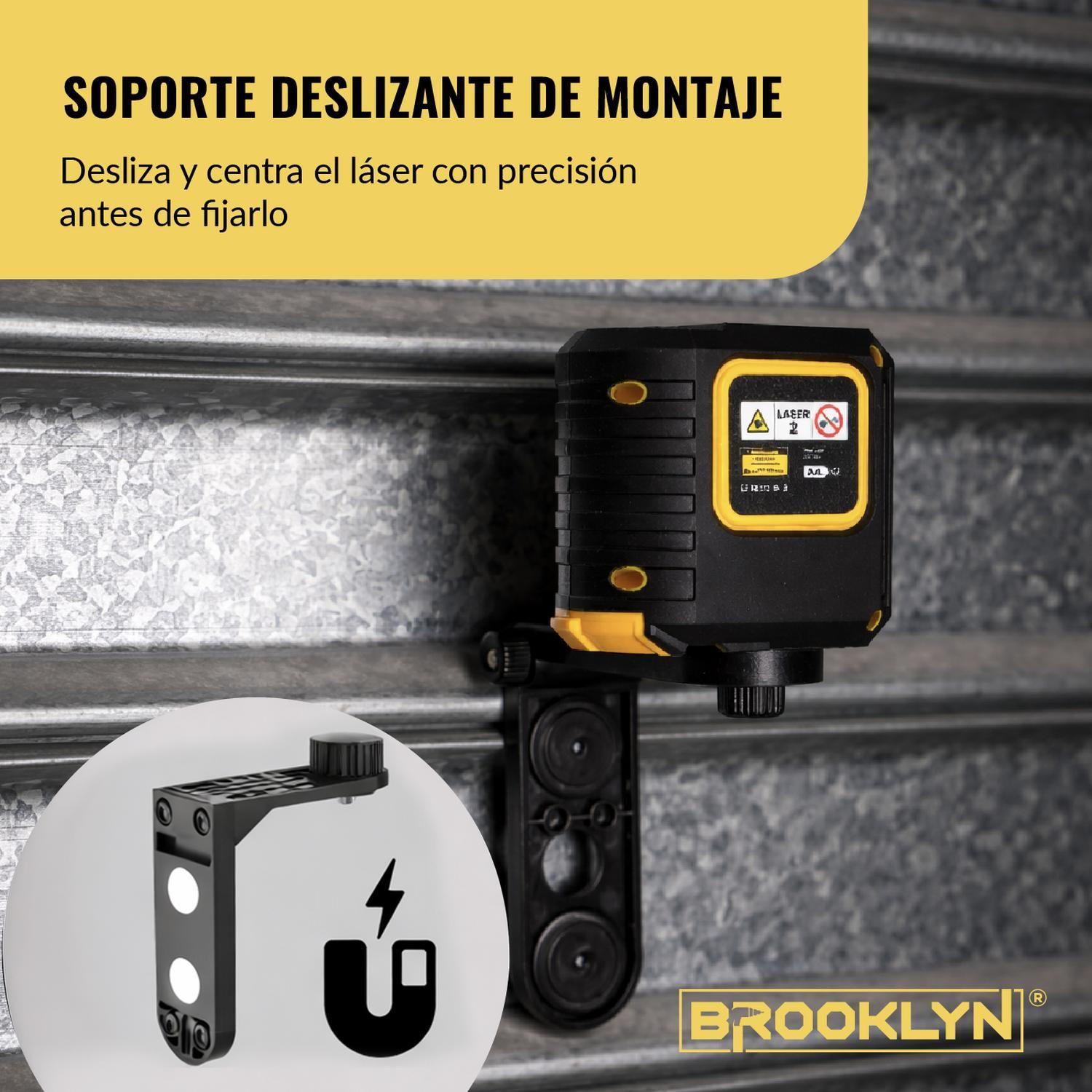 Nivel Laser Verde Autonivelante Cruz Brooklyn Base Magnética-4