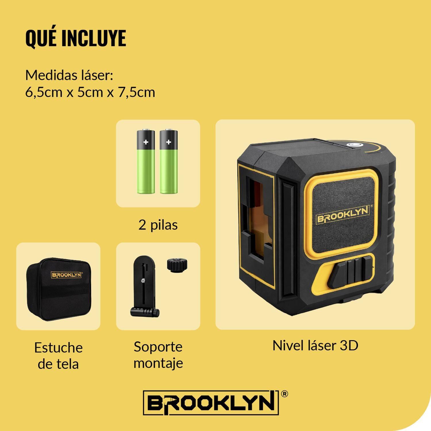 Nivel Laser Verde Autonivelante Cruz Brooklyn Base Magnética-5