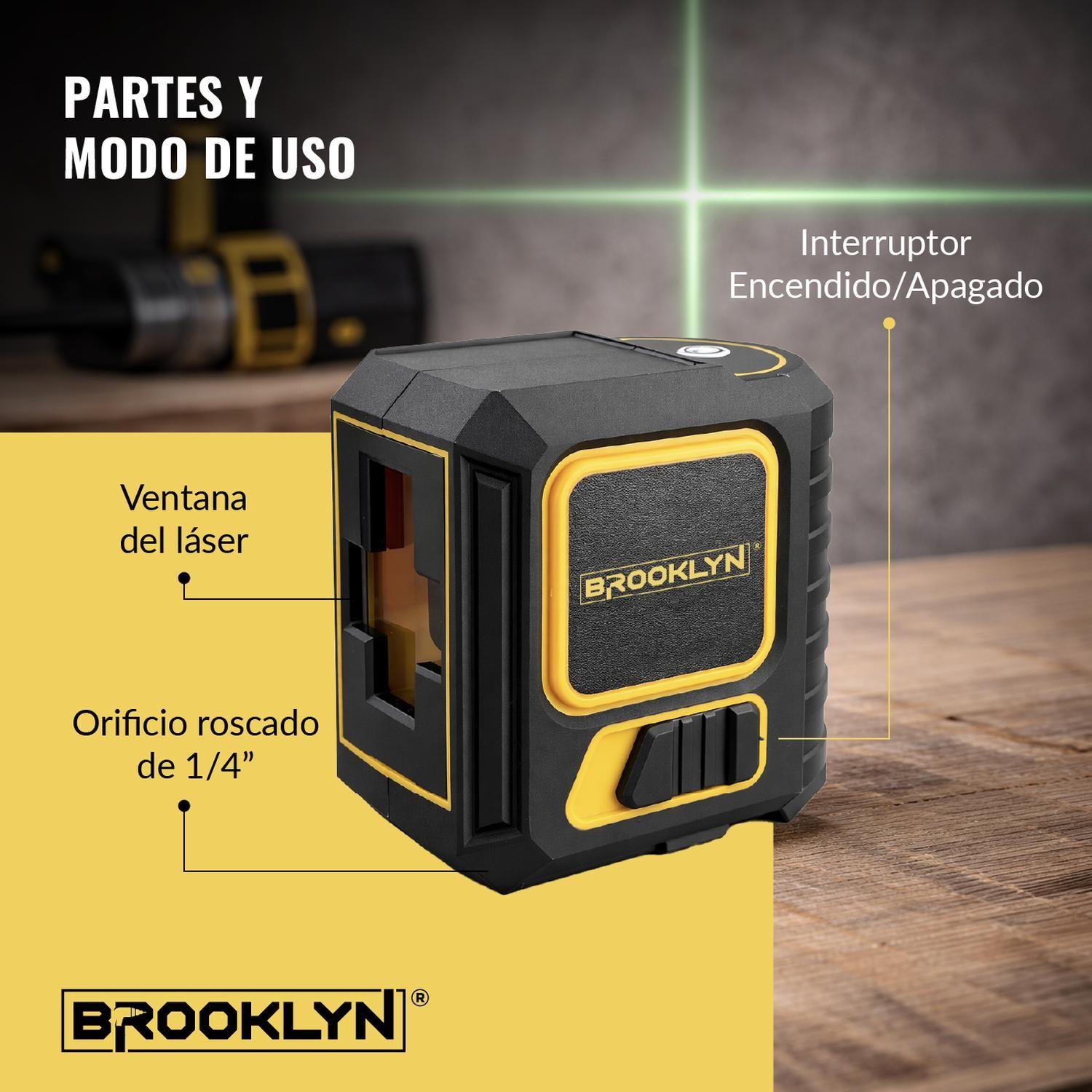 Nivel Laser Verde Autonivelante Cruz Brooklyn Base Magnética-6