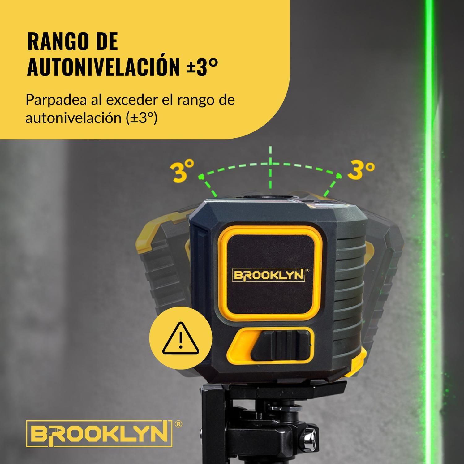 Nivel Laser Verde Autonivelante Cruz Brooklyn Base Magnética-8
