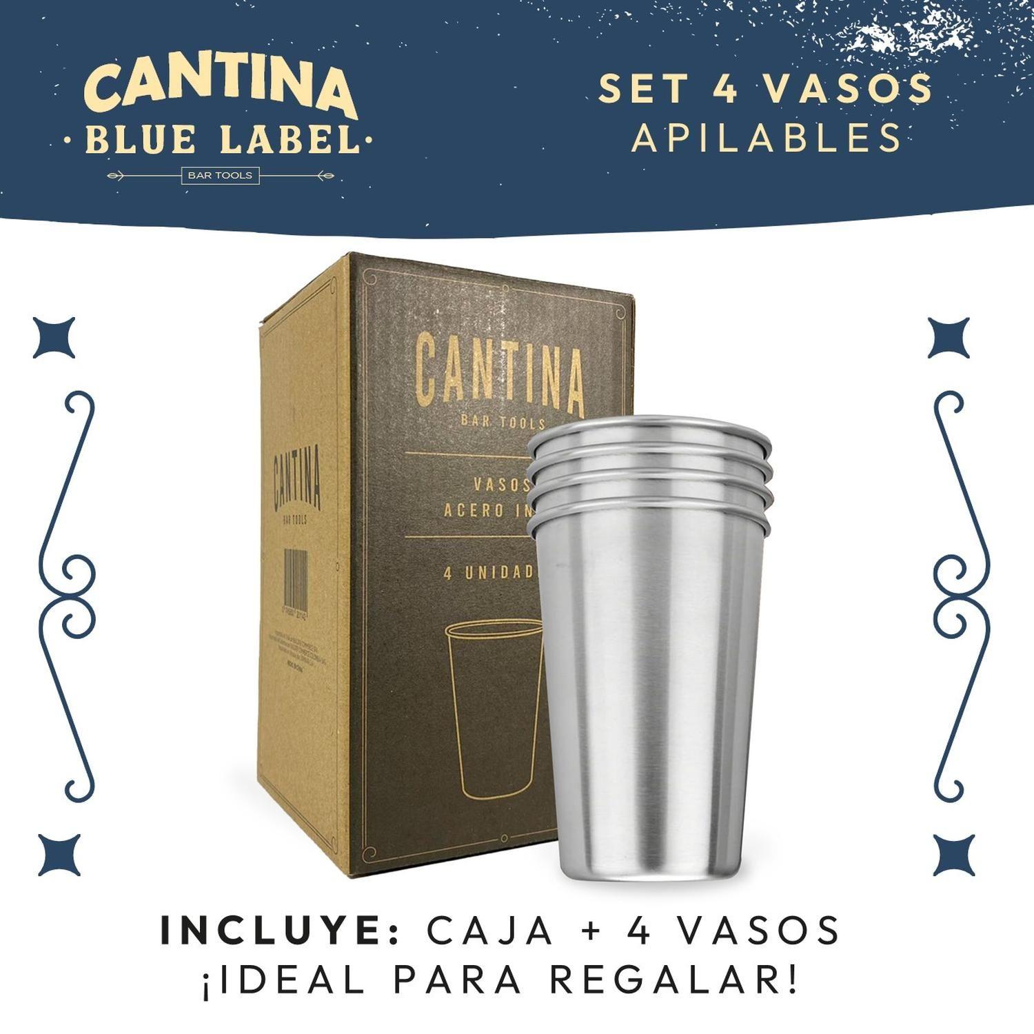 Vasos Acero Inoxidable Alta Calidad para Frio y Calor Set x4-2