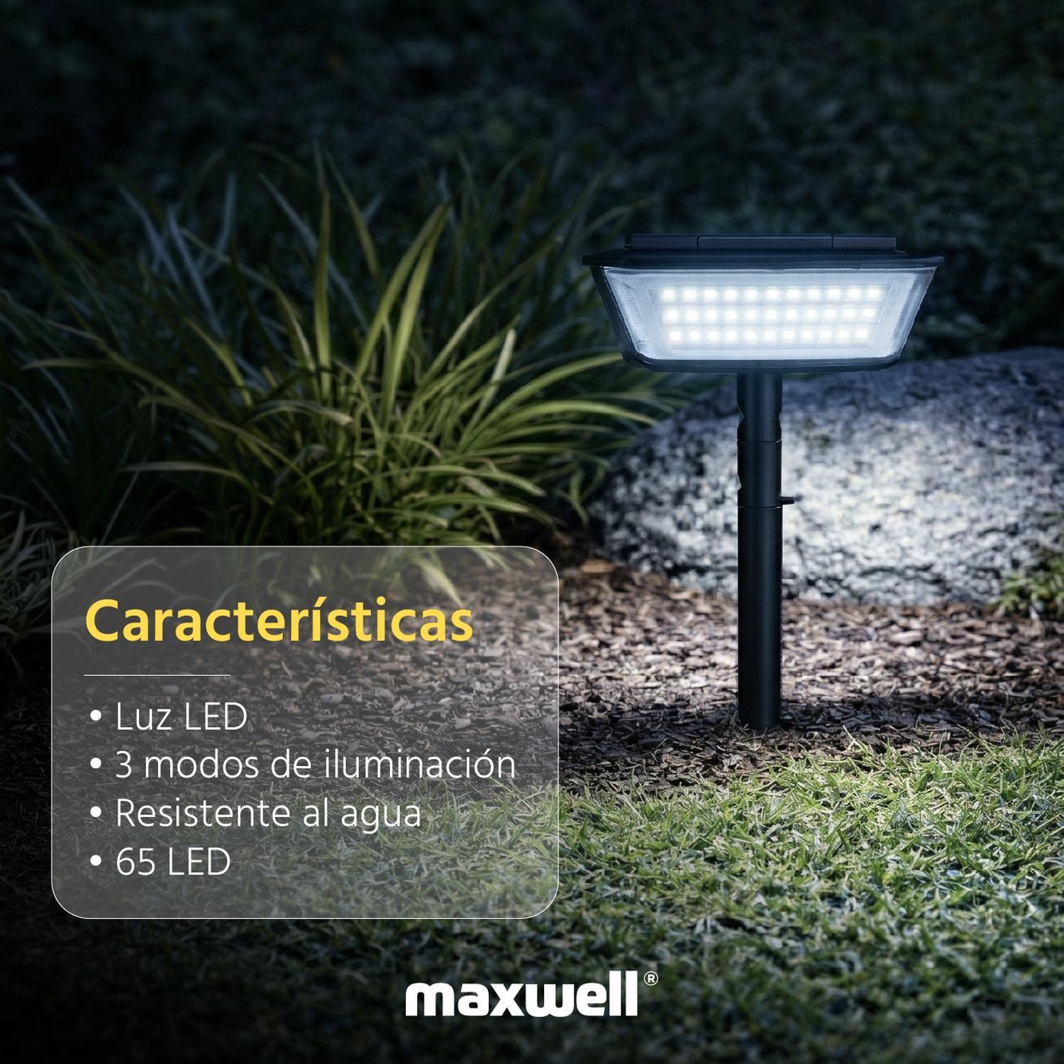 Foco Lampara Estaca Solar LED Maxwell IP64 Alta Intensidad-2