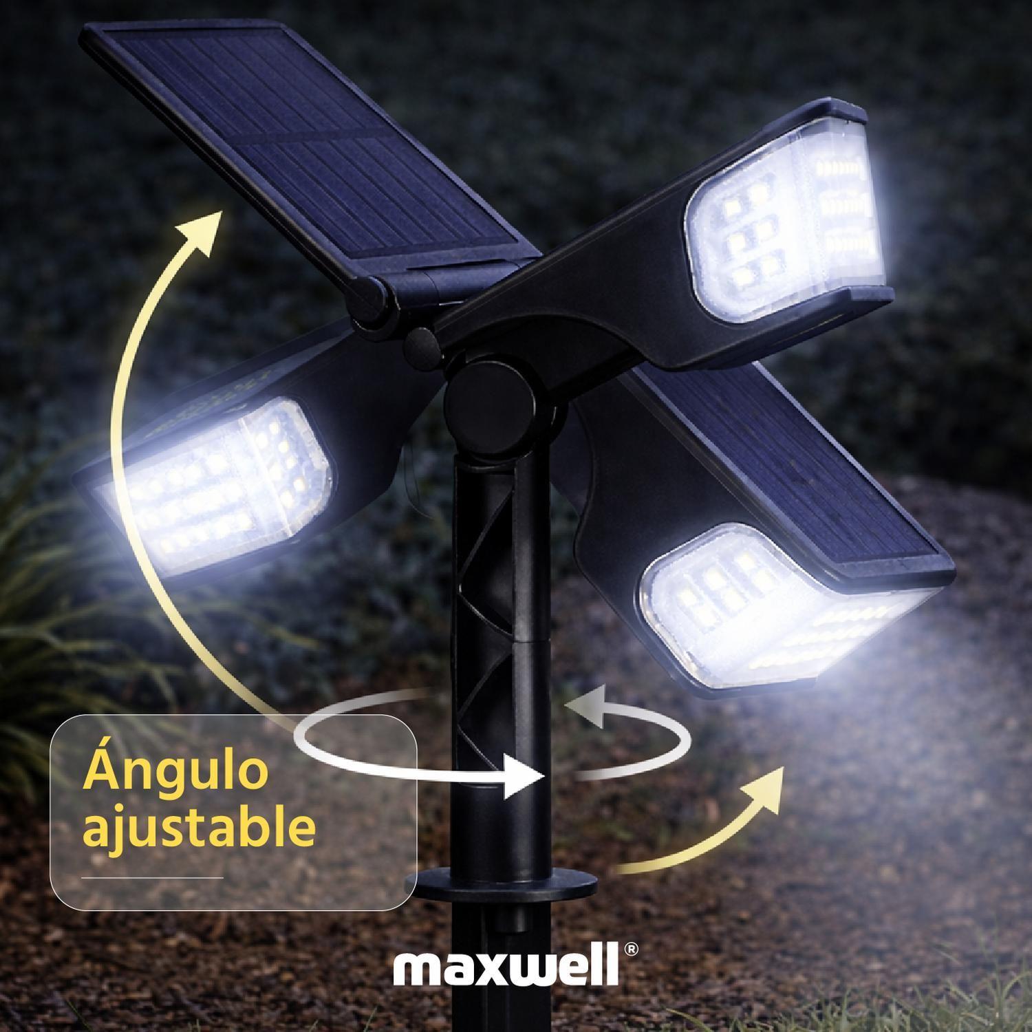 Foco Lampara Estaca Solar LED Maxwell IP64 Alta Intensidad-7