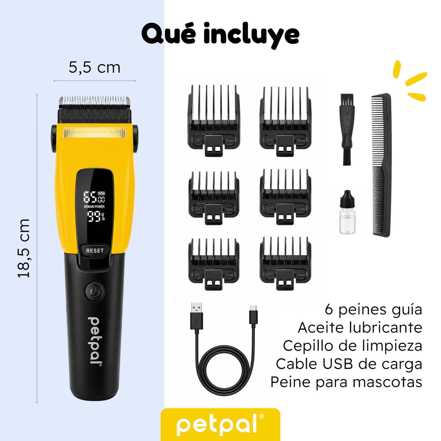 Máquina Cortar Pelo Perro Profesional Petpal Recortadora USB-8