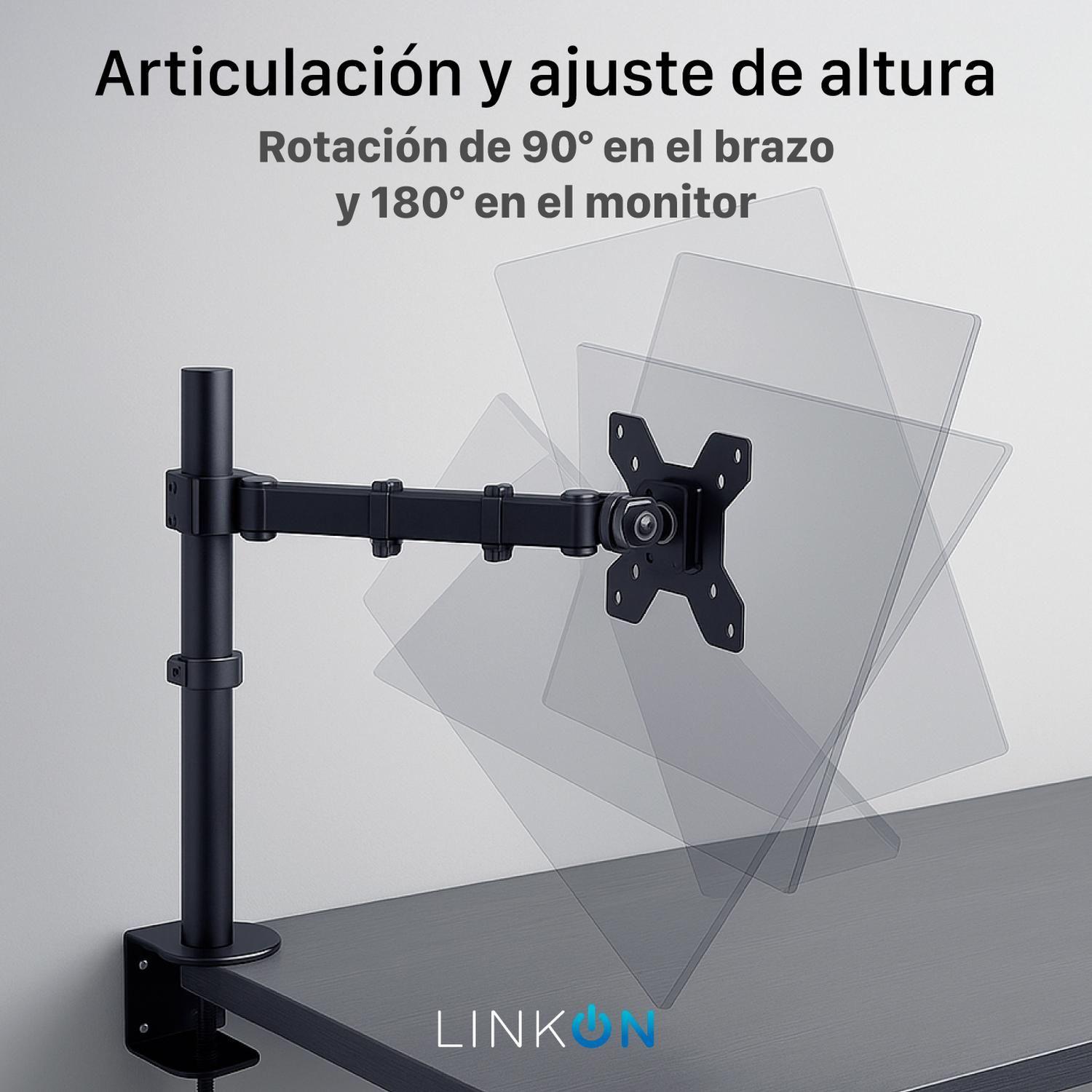 Soporte Brazo Para Monitor Vertical De Escritorio Linkon-2