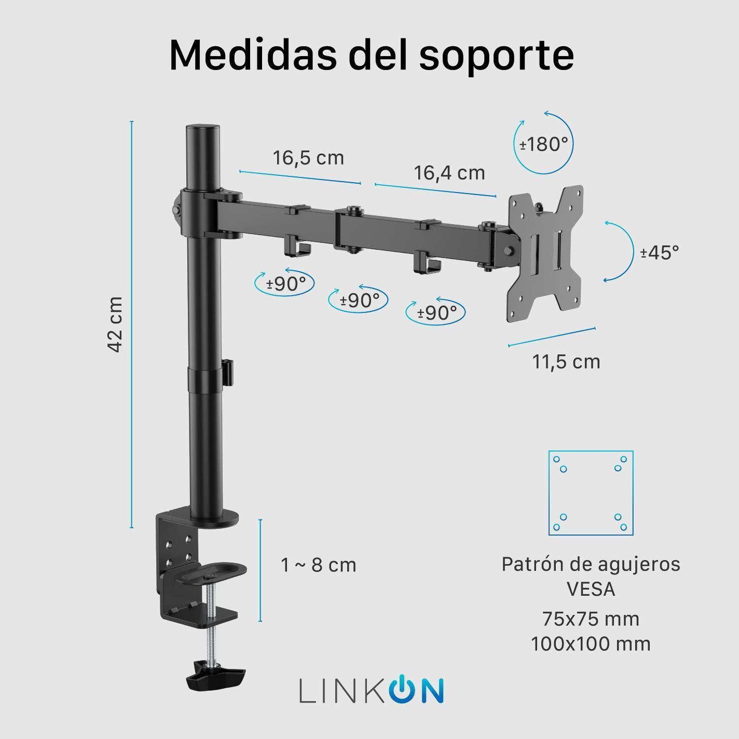 Soporte Brazo Para Monitor Vertical De Escritorio Linkon-4