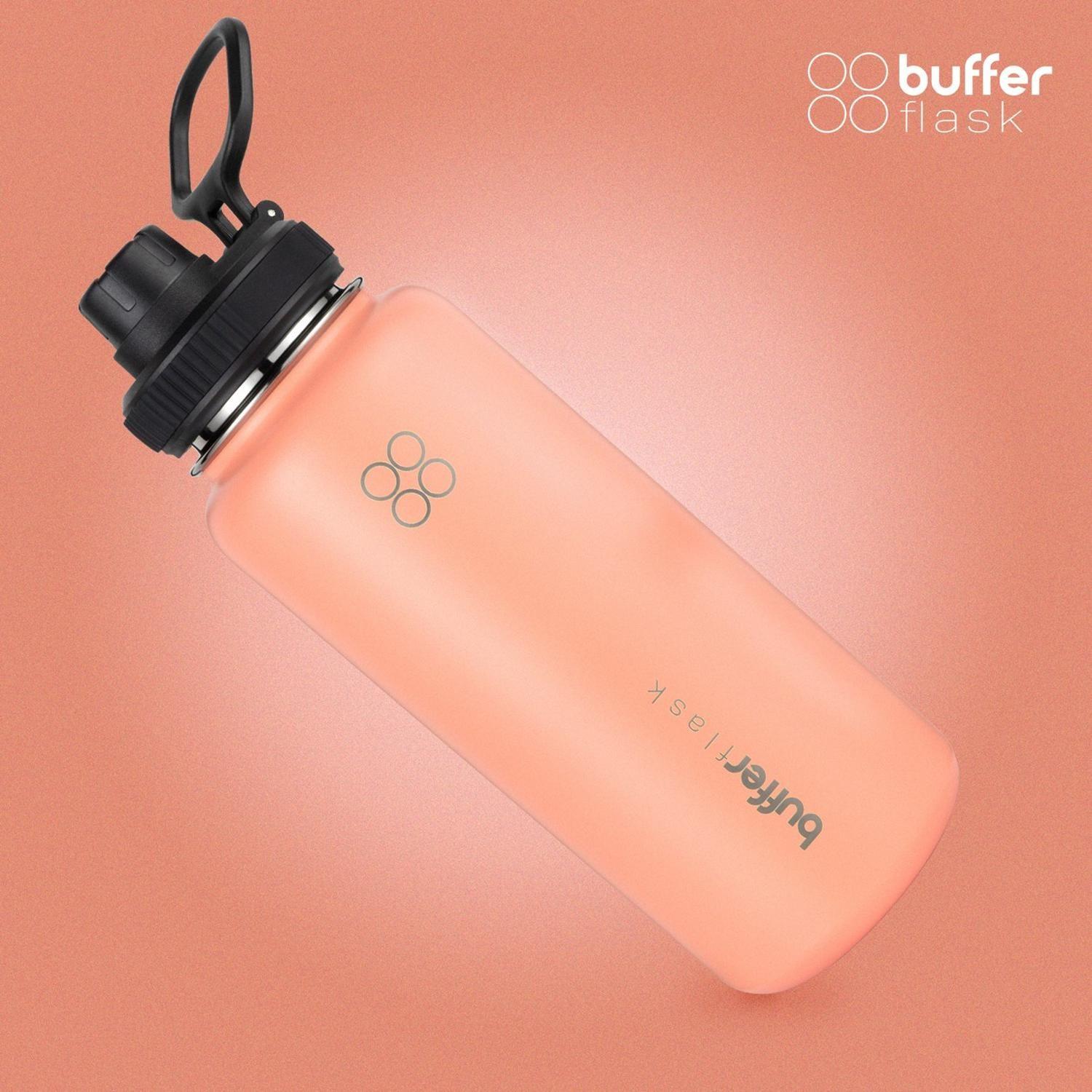 Botella Termica de Agua Acero Inox Buffer + Tapas 1L-4