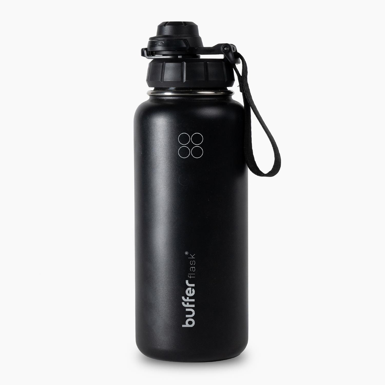 Botella Termica de Agua Acero Inox Buffer + Tapas 1L-0